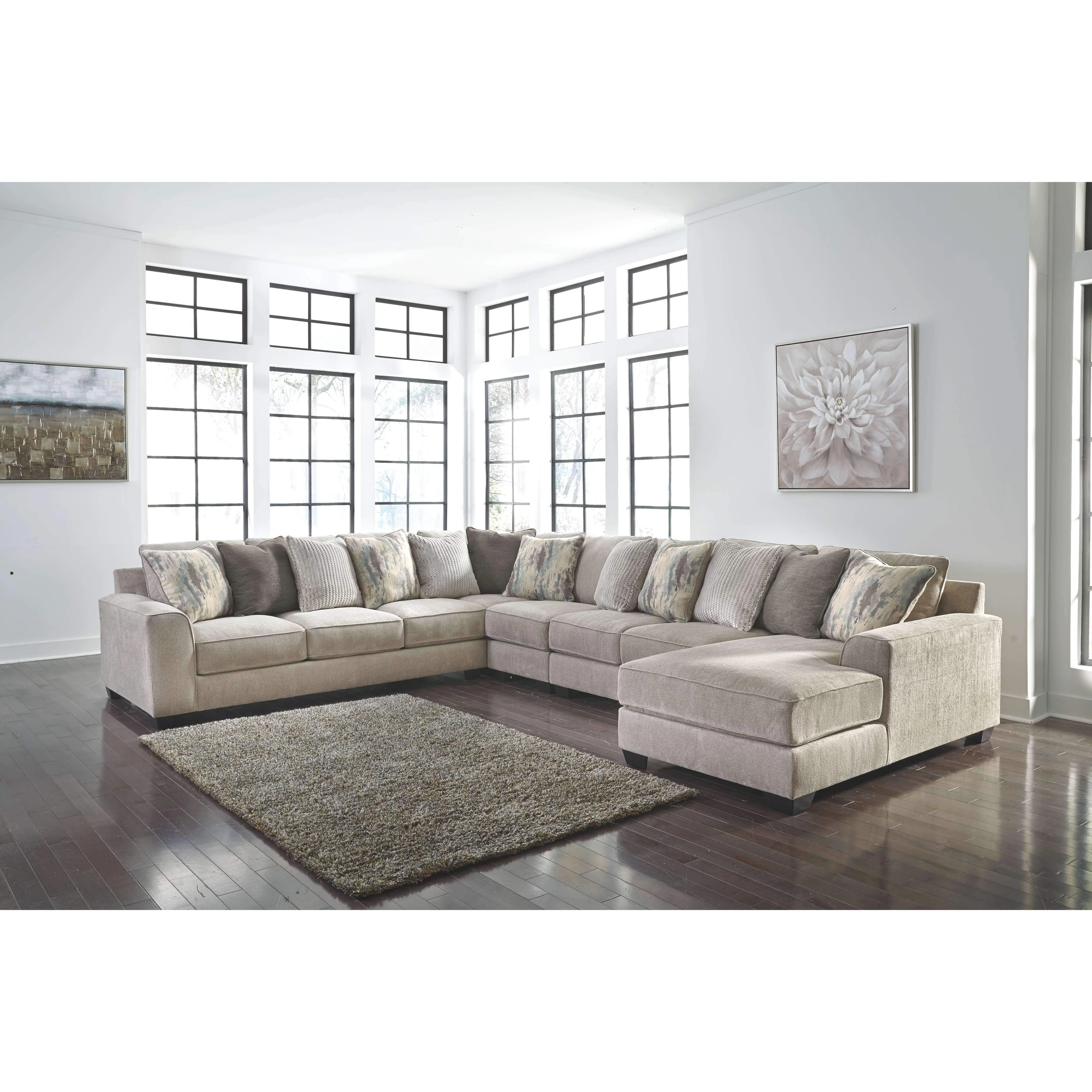 Ardsley - Pewter - Left Arm Facing Sofa 5 Pc Sectional - Image 4