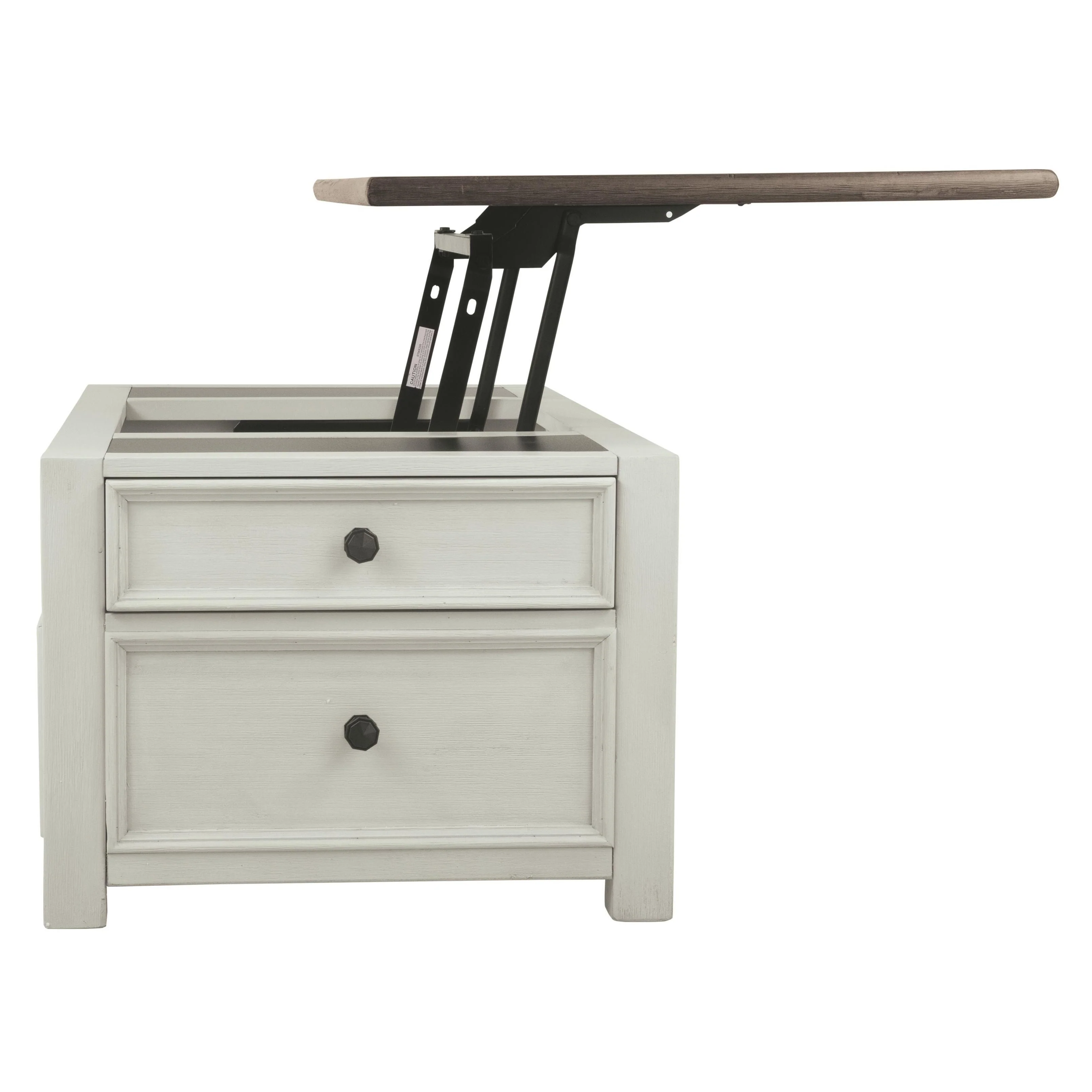 Ashley Bolanburg Lift Top Cocktail Table in White/Brown/Beige - Image 12