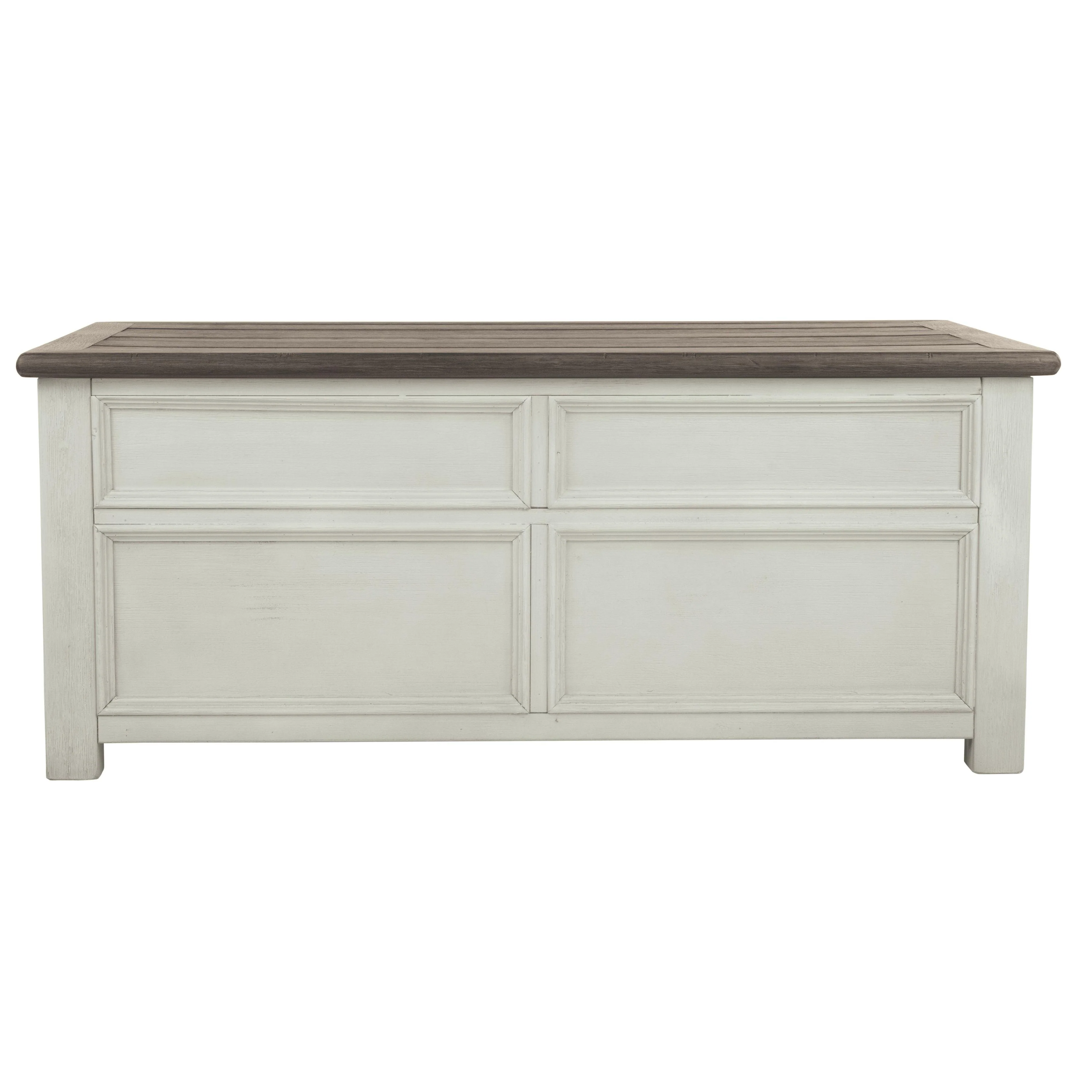 Ashley Bolanburg Lift Top Cocktail Table in White/Brown/Beige - Image 35