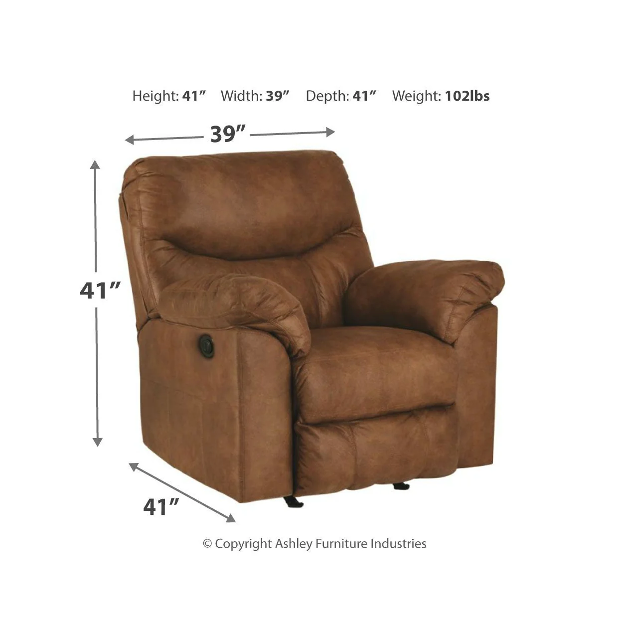 Ashley Boxberg - Light Brown - Power Rocker Recliner - Image 5