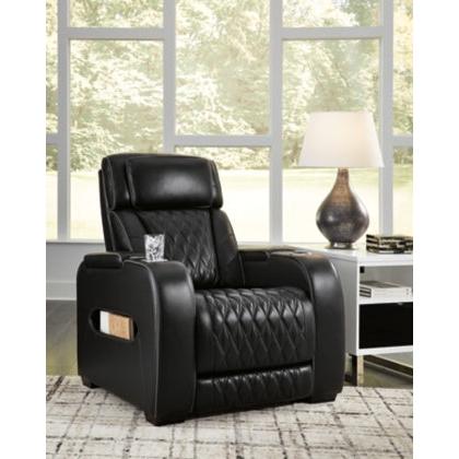 Ashley Boyington Power Recliner/Adjustible Headrest n Black - Image 5