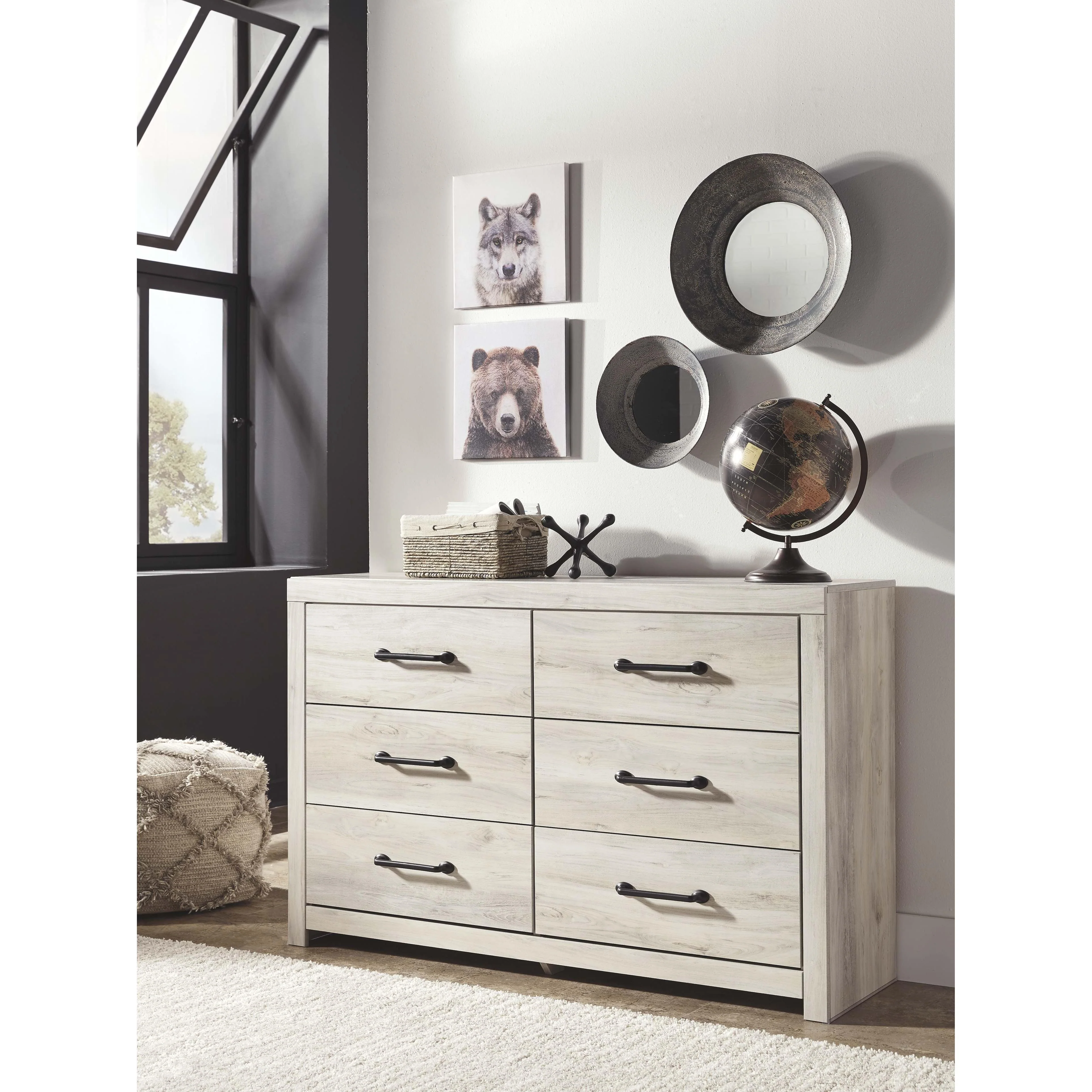 Ashley Cambeck Six Drawer Dresser in Whitewash - Image 9