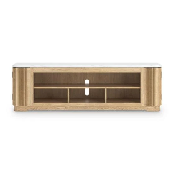 Ashley Camdill XL TV Stand w/Fireplace Option in Light Brown