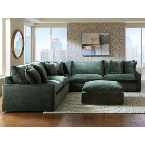 Ashley Carriage View 3 Piece Sectional w/Left & Right Sofas & Wedge & Ottoman (41" W x 41" D x 19" H) - Image 2