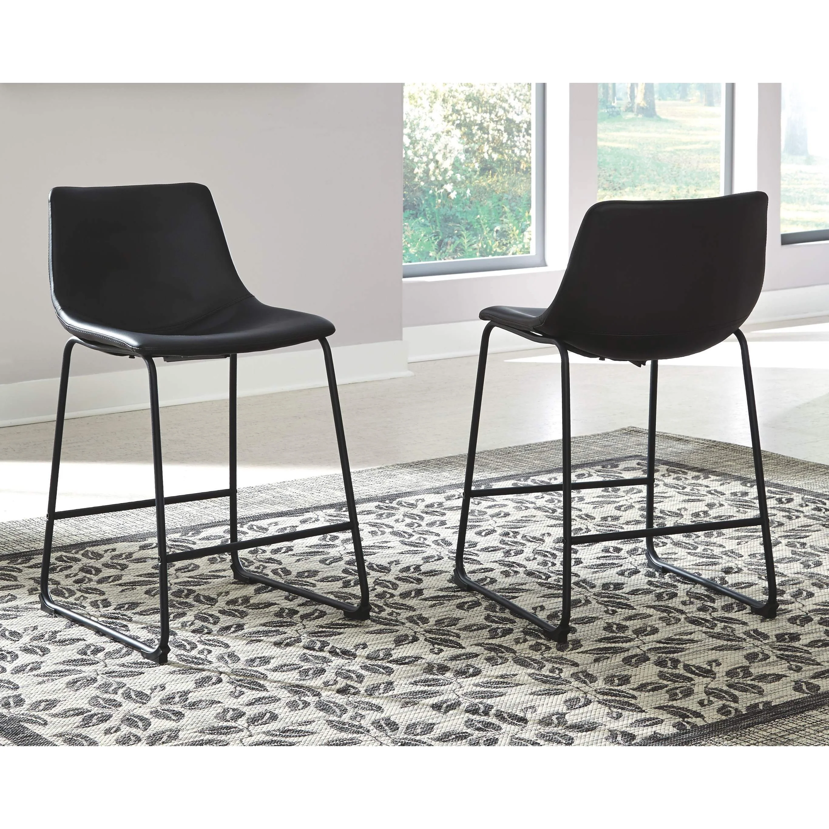 Ashley Centiar Upholstered Barstool in Black - Image 9
