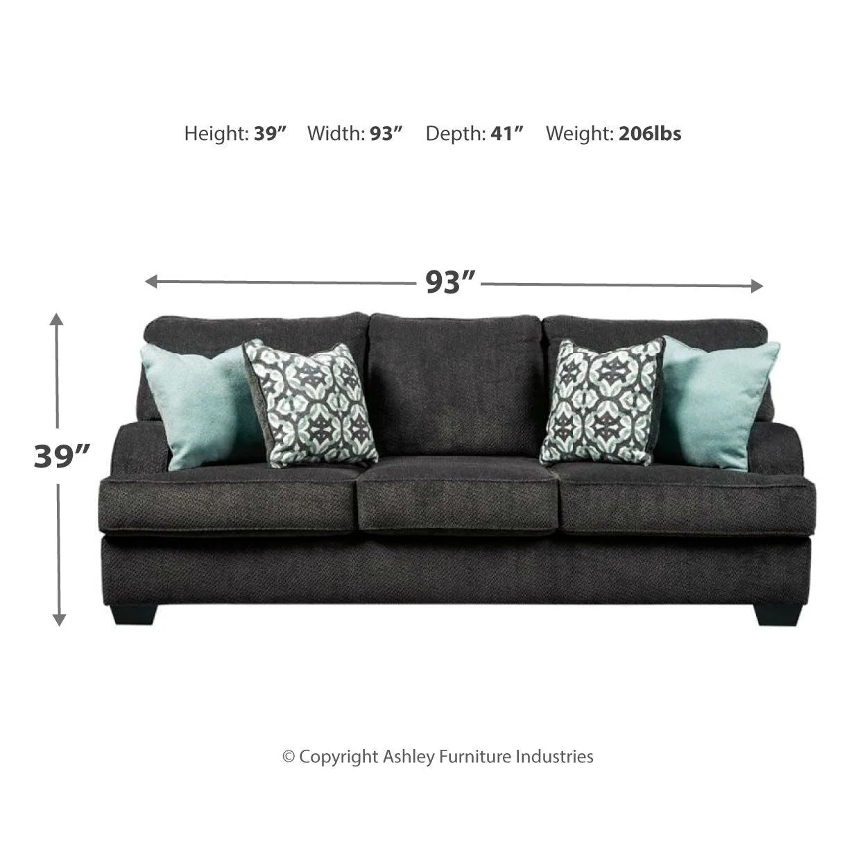 Charenton - Charcoal - Queen Sofa Sleeper - Image 19
