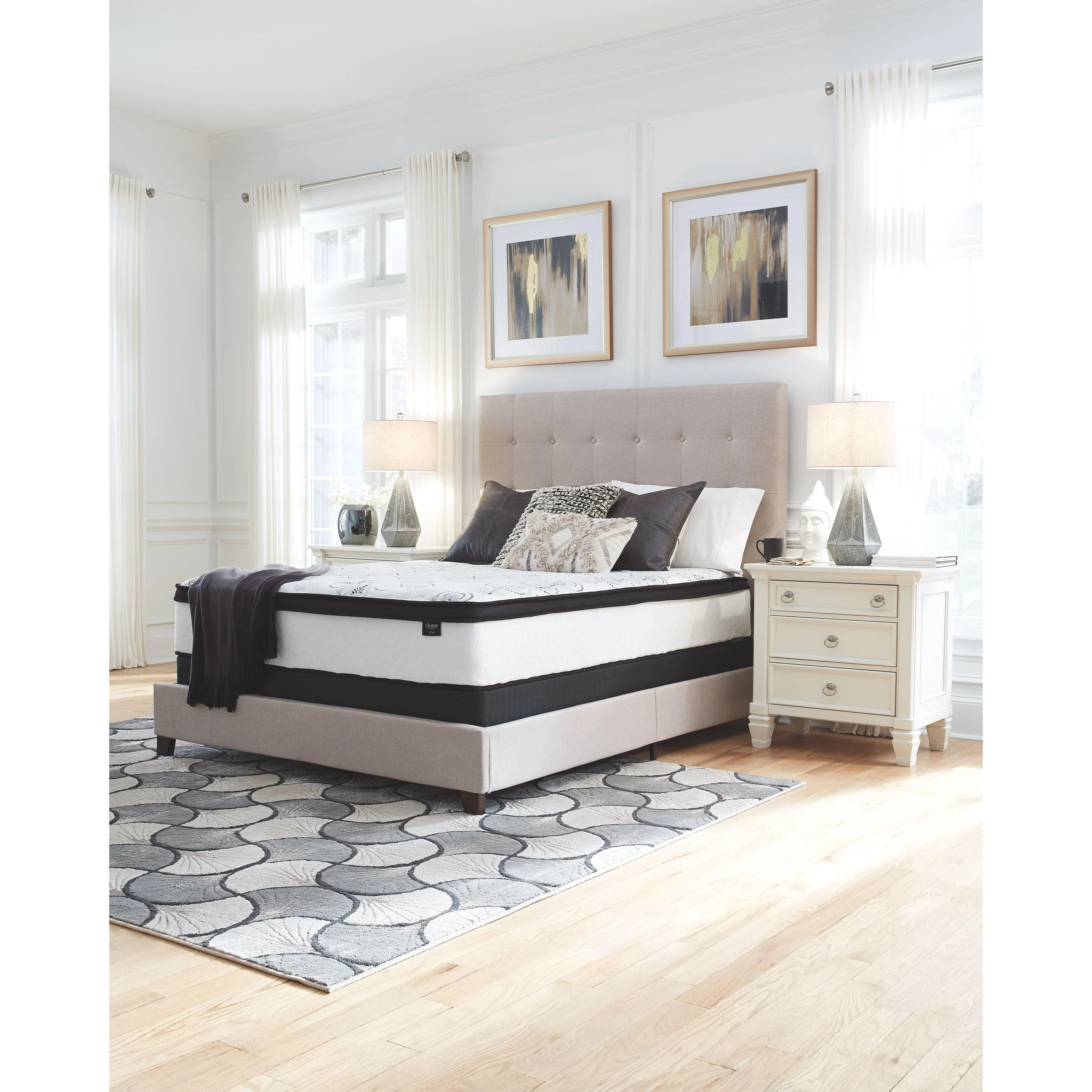 Ashley Chime White Queen Mattress Hybrid Innerspring in Queen - Image 8