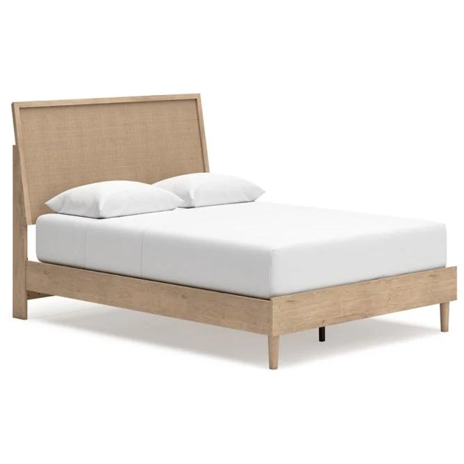 Ashley Cielden Queen Bed w/Panel Headboard & Footboard w/Rails & Roll Slates