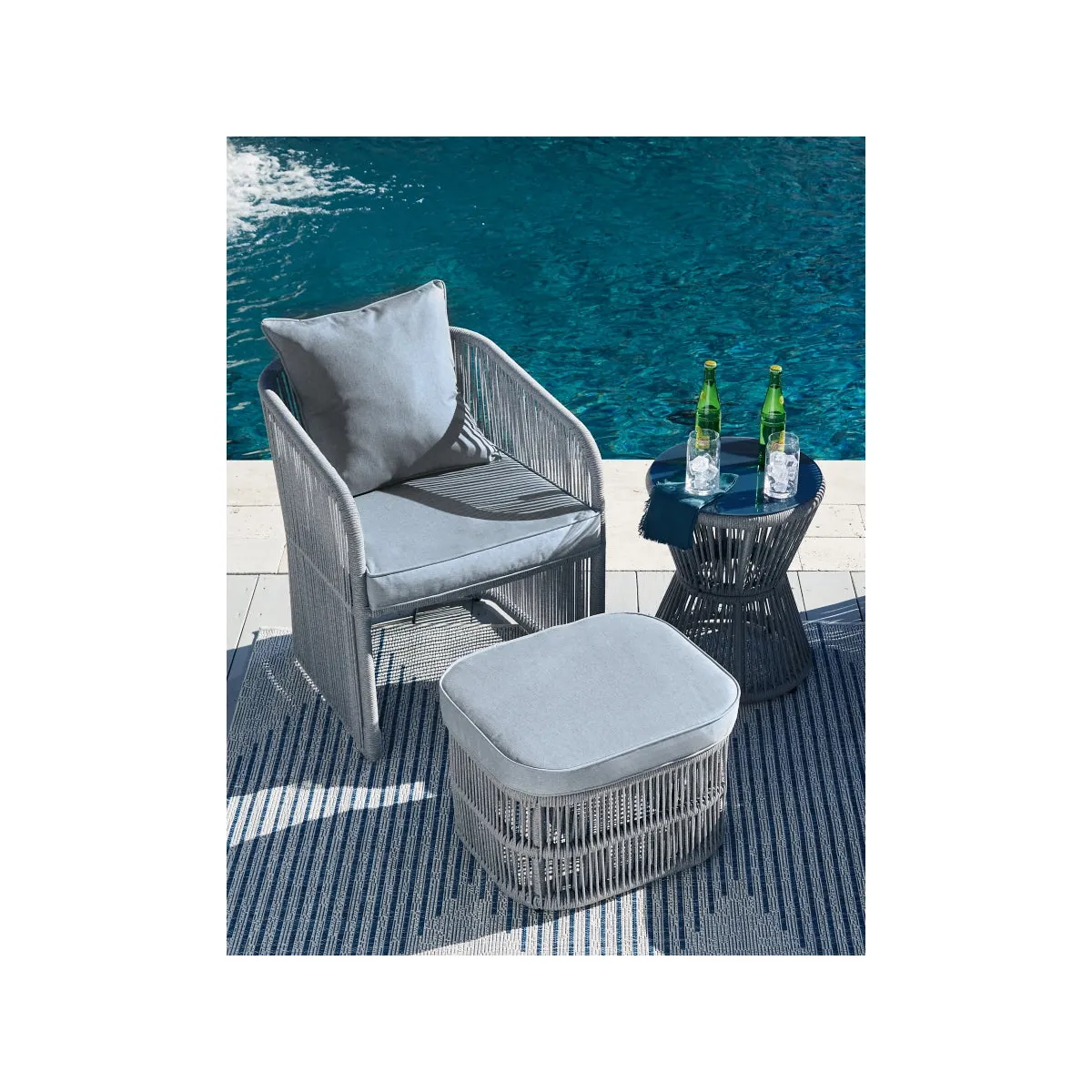 Ashley Coast Island Outdoor Chair w/Ottoman & Side Table (Set of 3) - Image 3