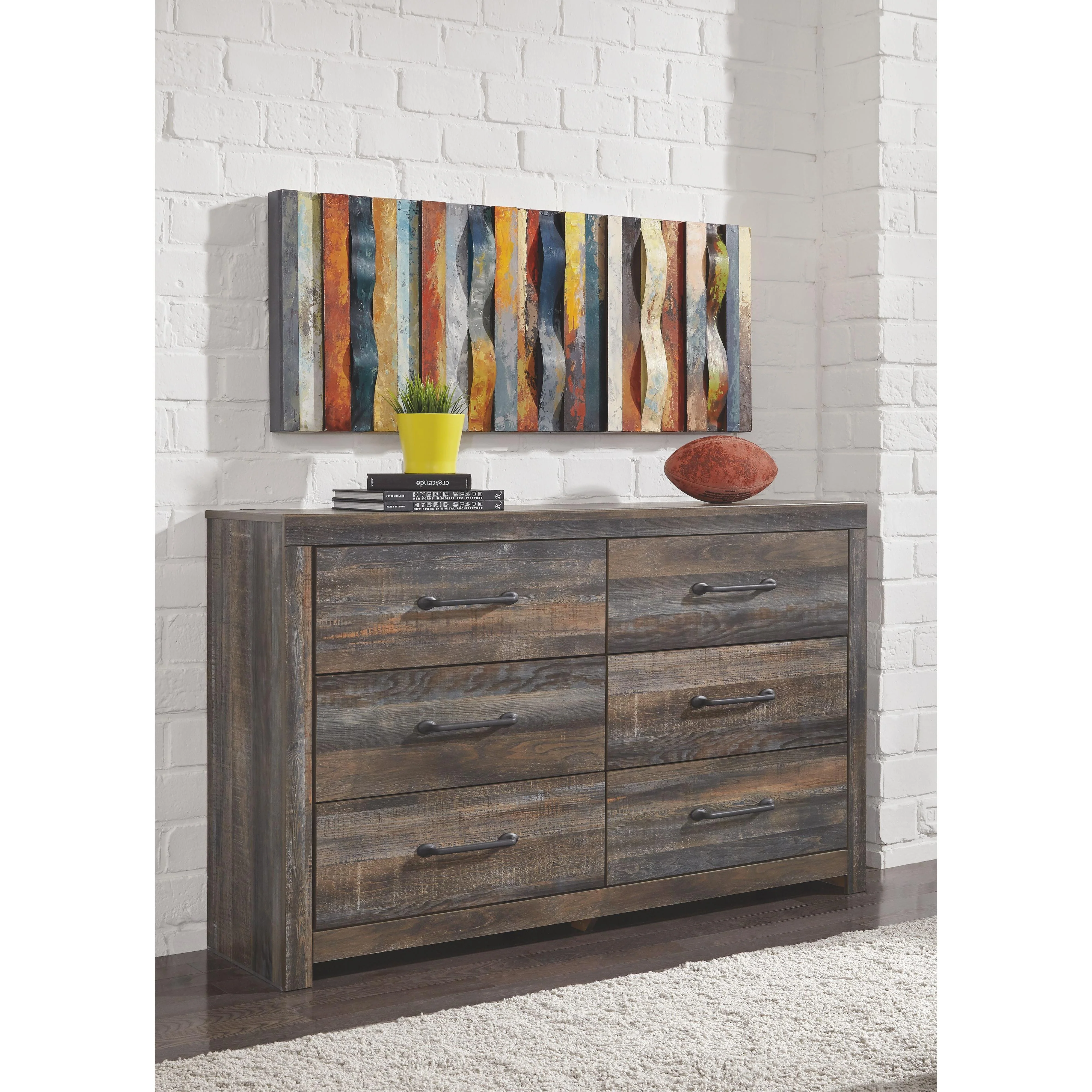 Ashley Drystan Six Drawer Dresser in Brown/Beige - Image 114