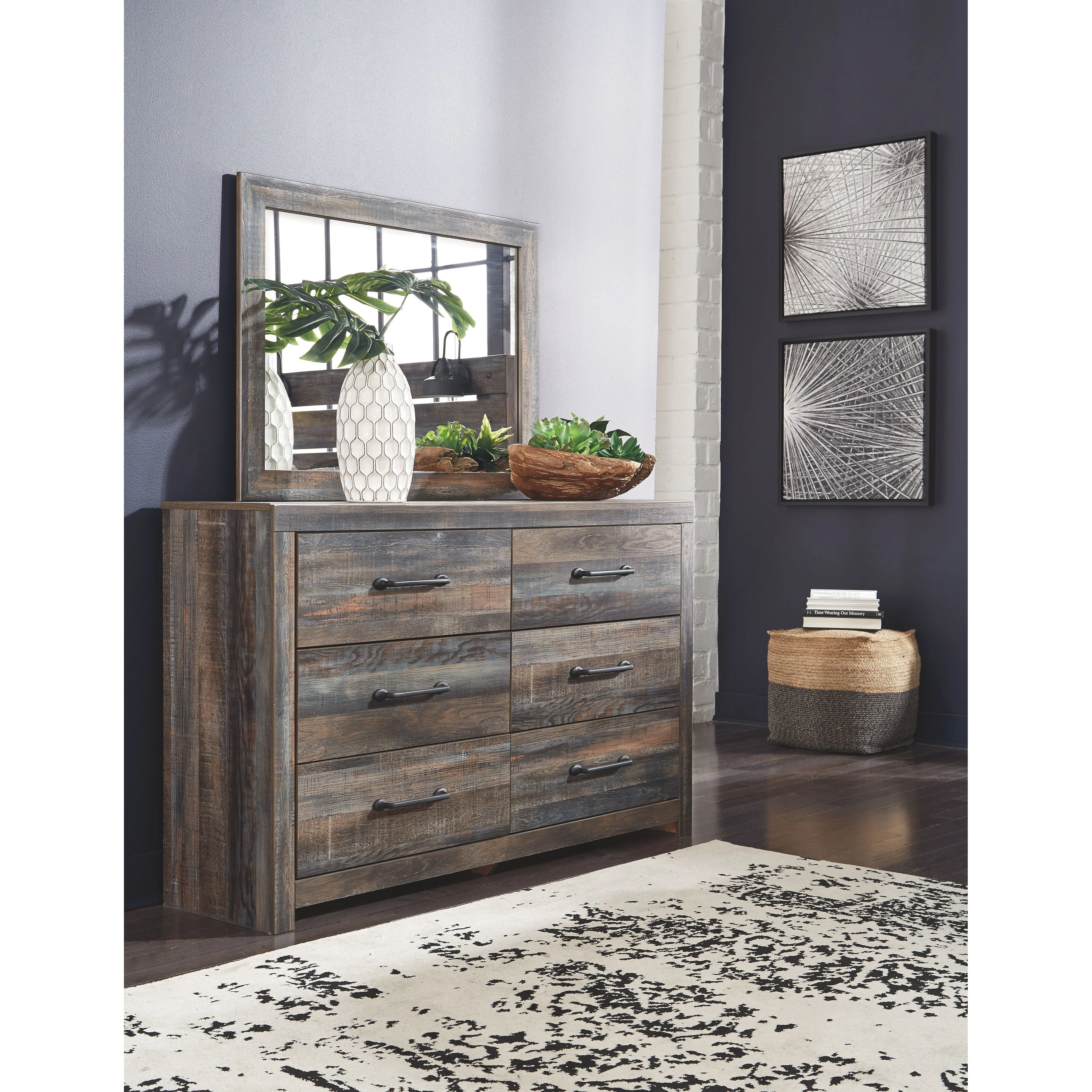 Ashley Drystan Six Drawer Dresser in Brown/Beige - Image 77