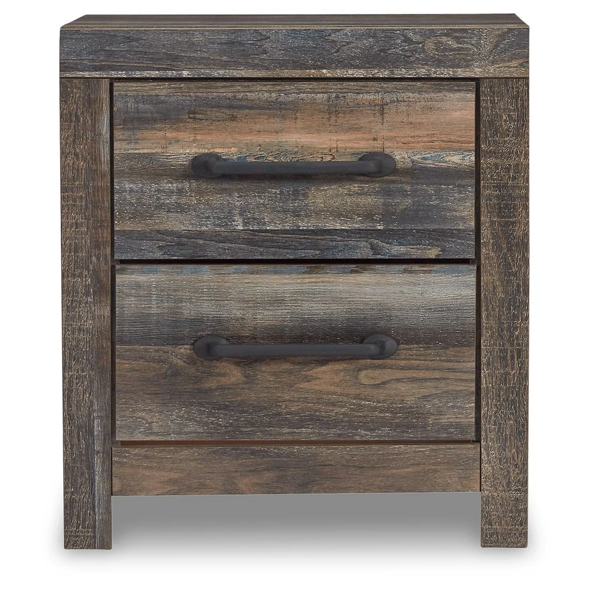 Ashley Drystan Two Drawer Night Stand in Brown / Beige - Image 5