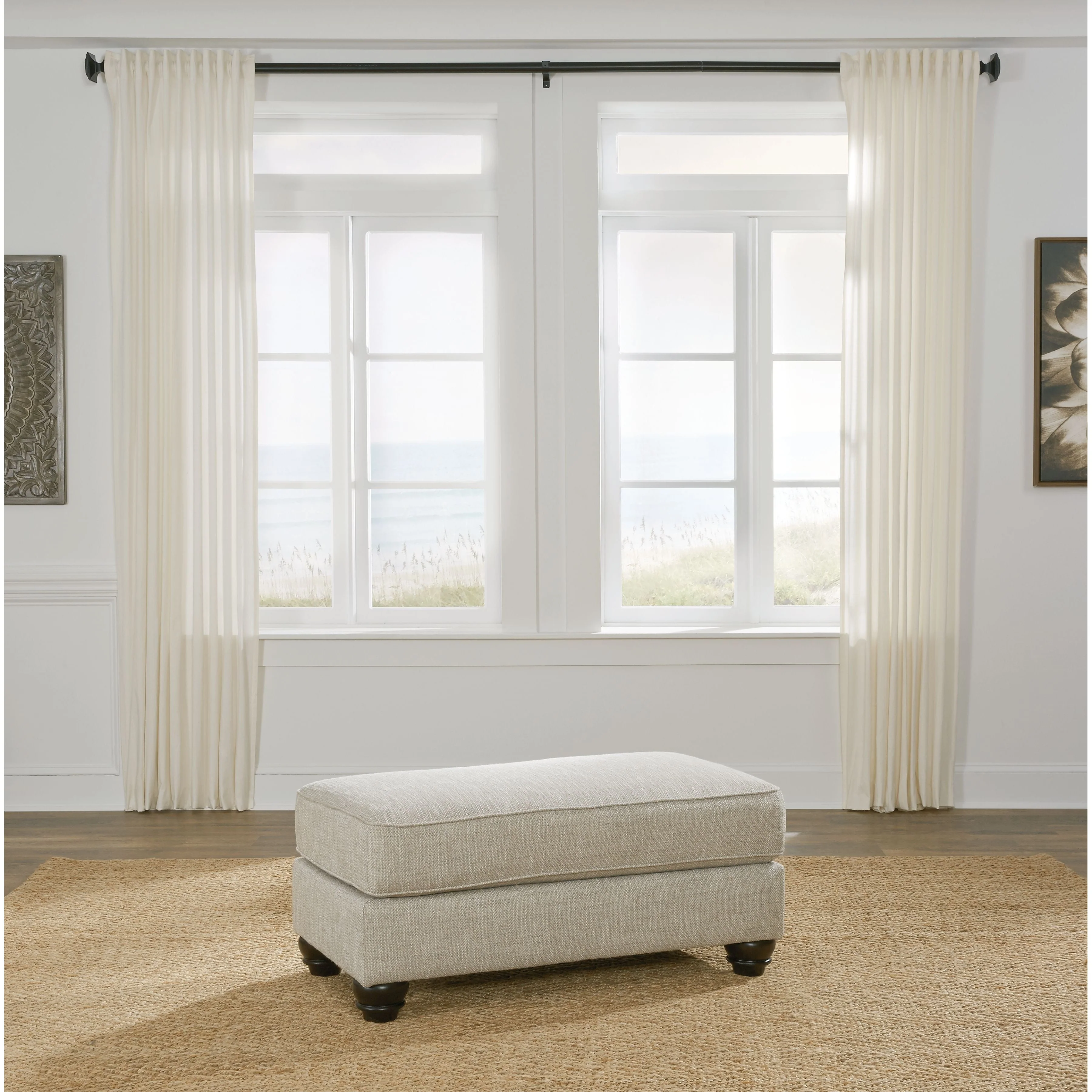 Ashley Asanti Ottoman in Fog - Image 10