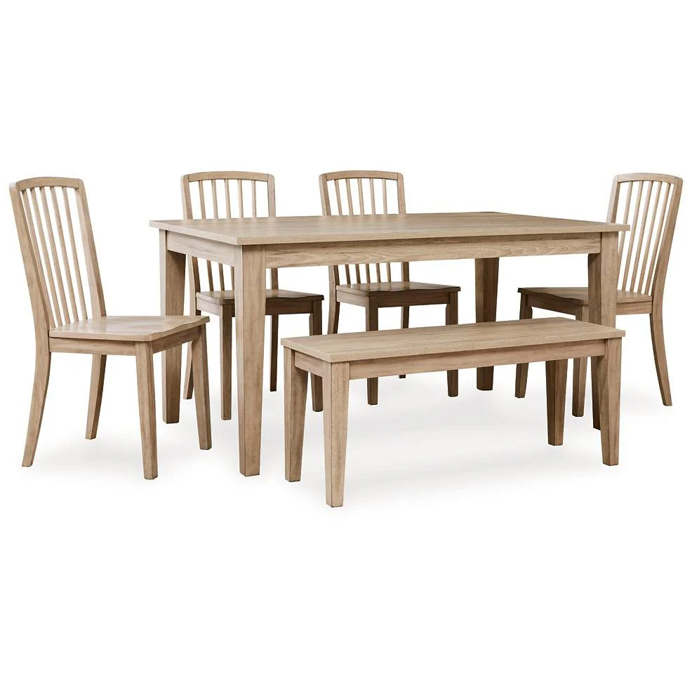 Ashley Gleanville Dining Table w/4 Chairs & Bench Bundle - Image 2
