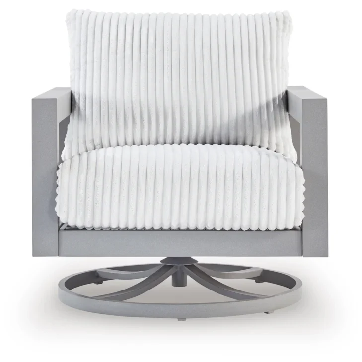 Ashley Hurley Park Swivel Chair W/ Cushion in Gray - Image 2