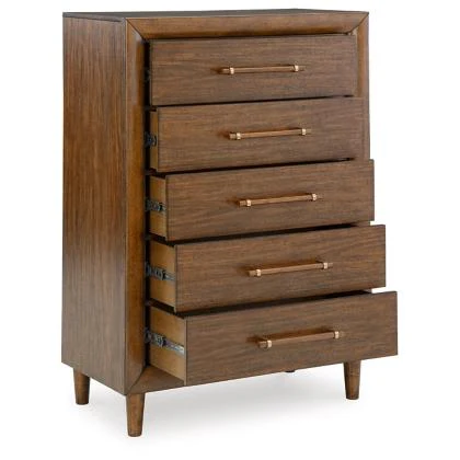Ashley Lyncott Chest of Drawers in brown - Image 3
