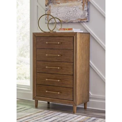 Ashley Lyncott Chest of Drawers in brown - Image 4