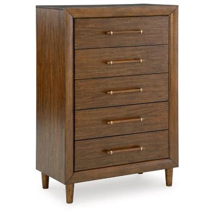 Ashley Lyncott Chest of Drawers in brown - Image 5