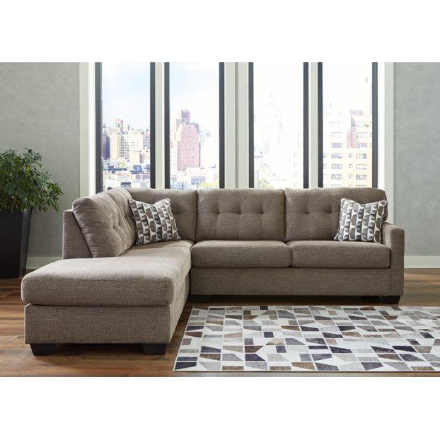 Ashley Mahoney Left Sofa w/Right Corner Chaise in Chocolate - Image 4