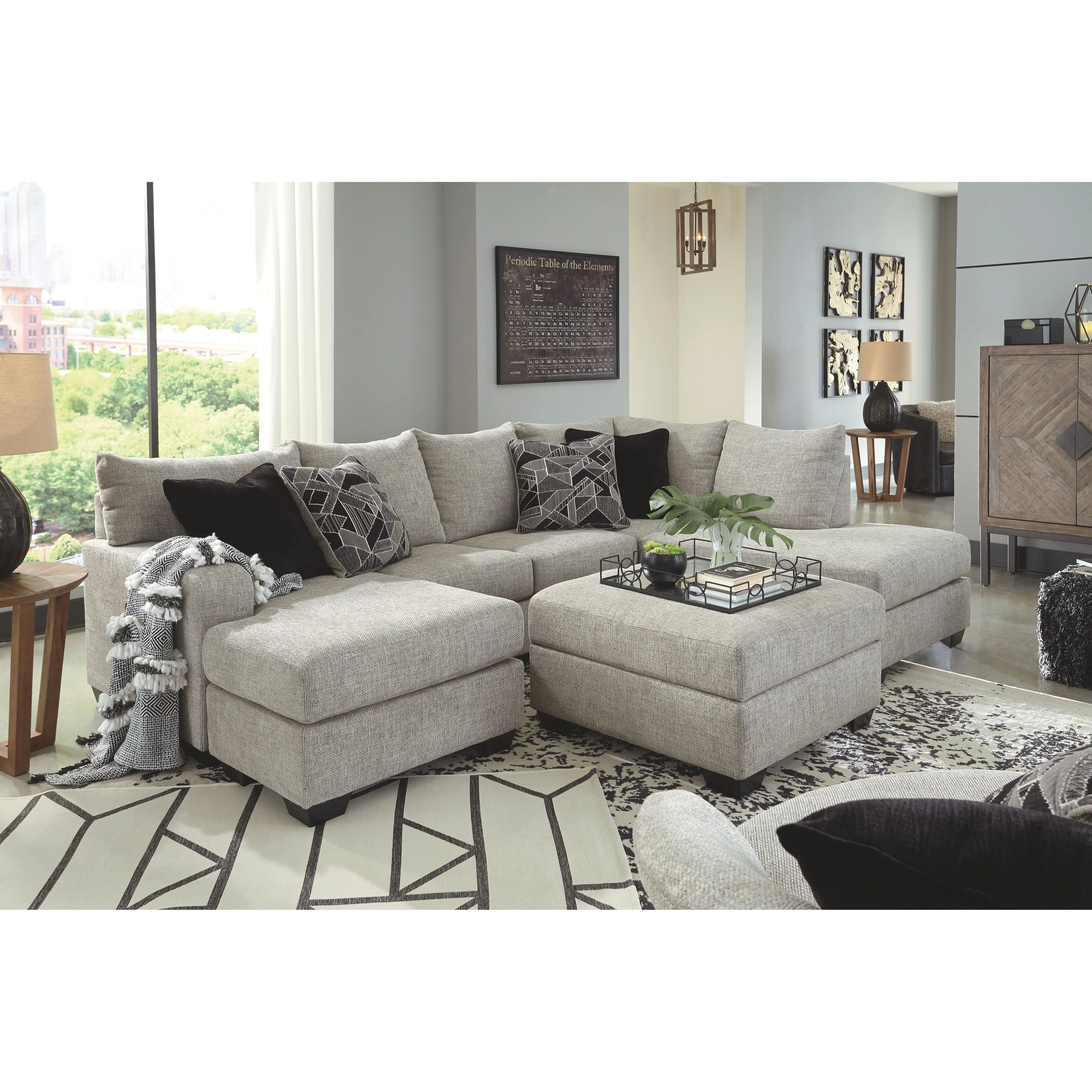 Ashley Megginson Ottoman w/Storage & Built-in Tabletop w/Cup Holders on the Flip Side in Storm - Image 37