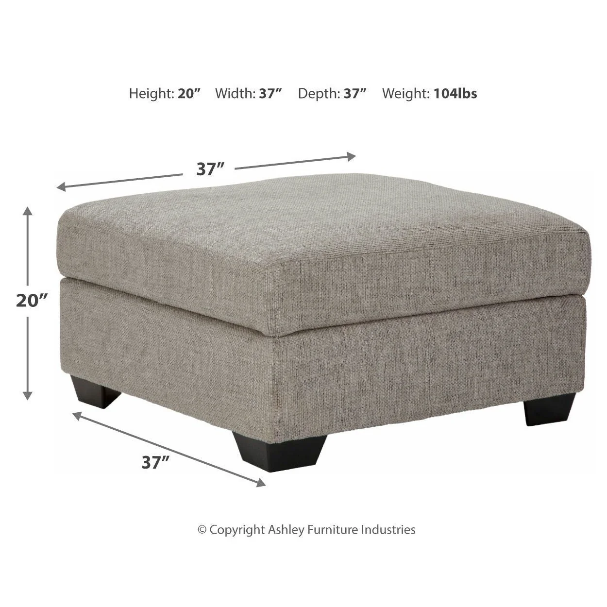 Ashley Megginson Ottoman w/Storage & Built-in Tabletop w/Cup Holders on the Flip Side in Storm - Image 46