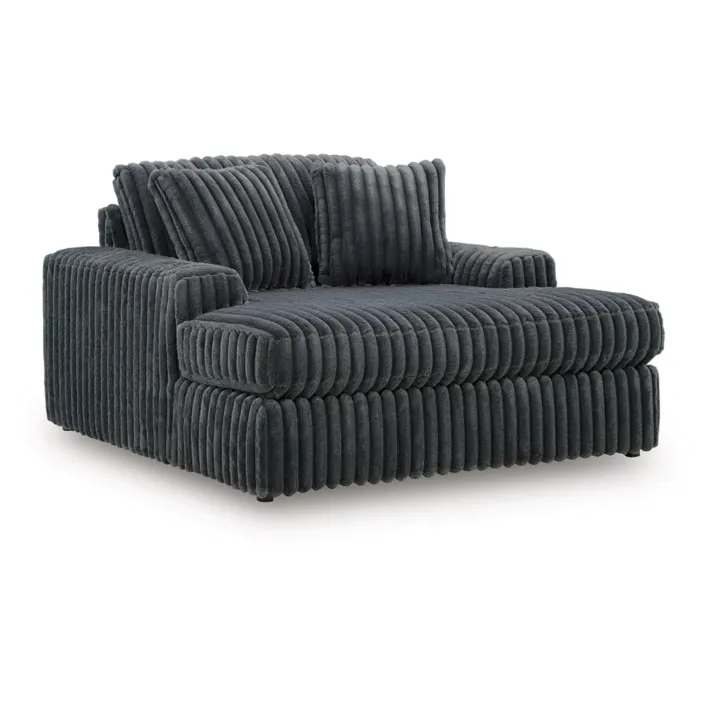 Ashley Midnight-Madness Oversized Chaise in Gunmetal