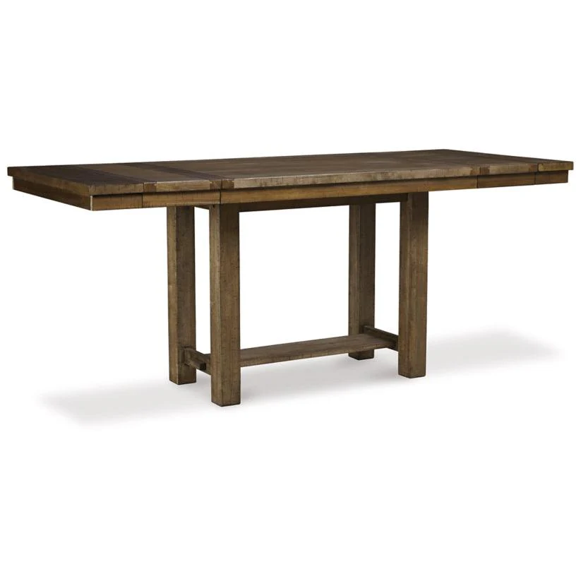 Ashley Moriville Counter Height Ext Table & 8 Upholstered Barstools - Image 2