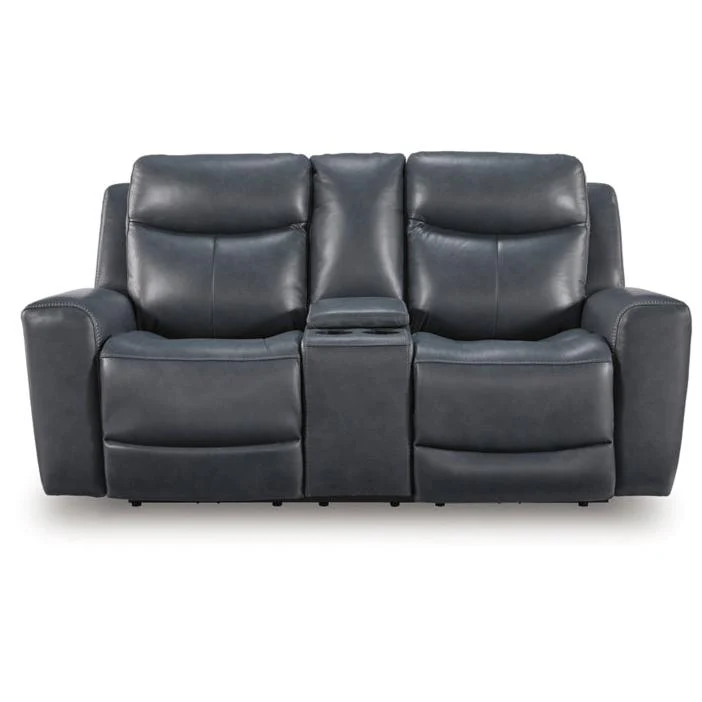 Ashley Next Move Power Reclining Loveseat/Console/Adjustable Headrest