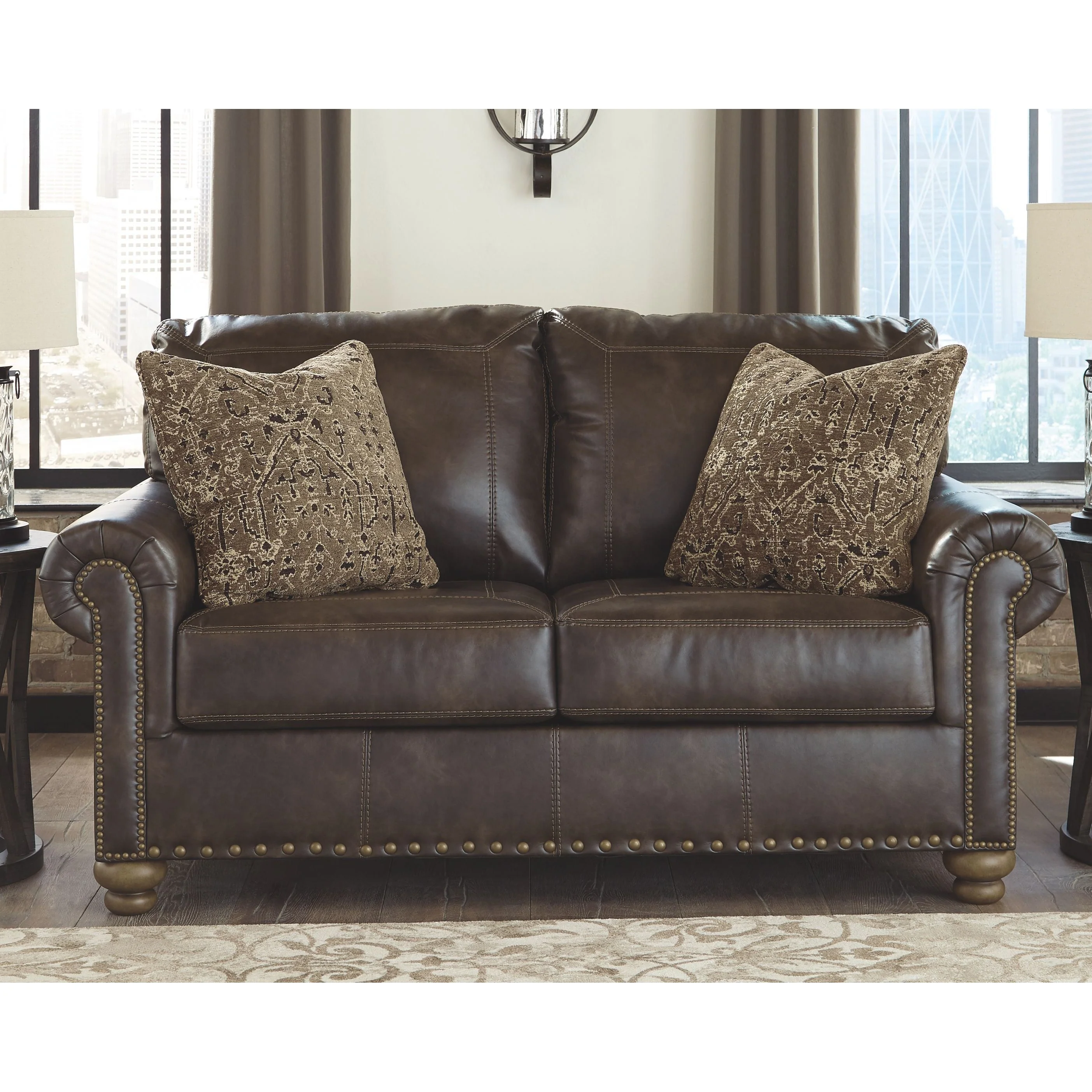 Ashley Nicorvo Loveseat in Coffee - Image 22