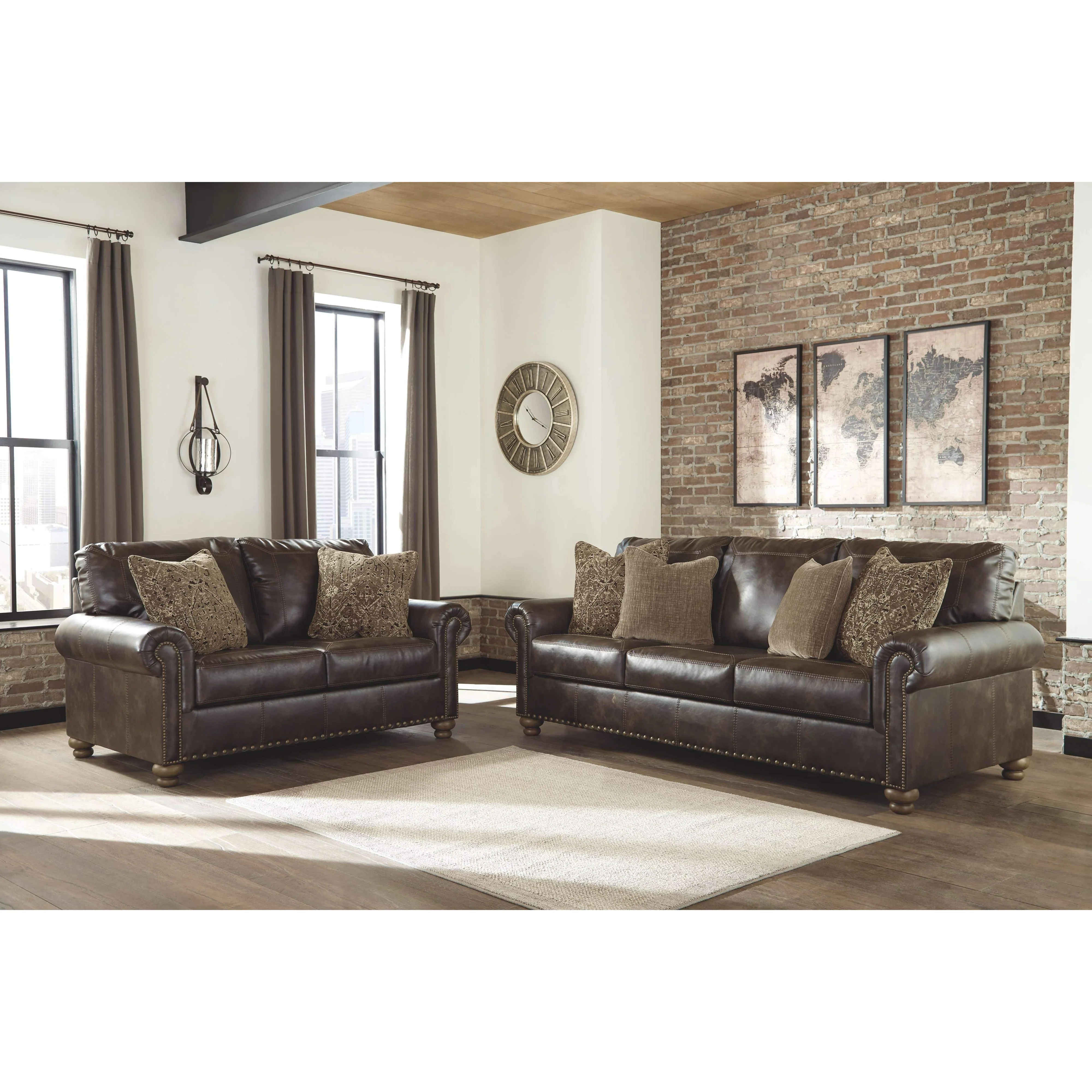 Ashley Nicorvo Loveseat in Coffee - Image 9
