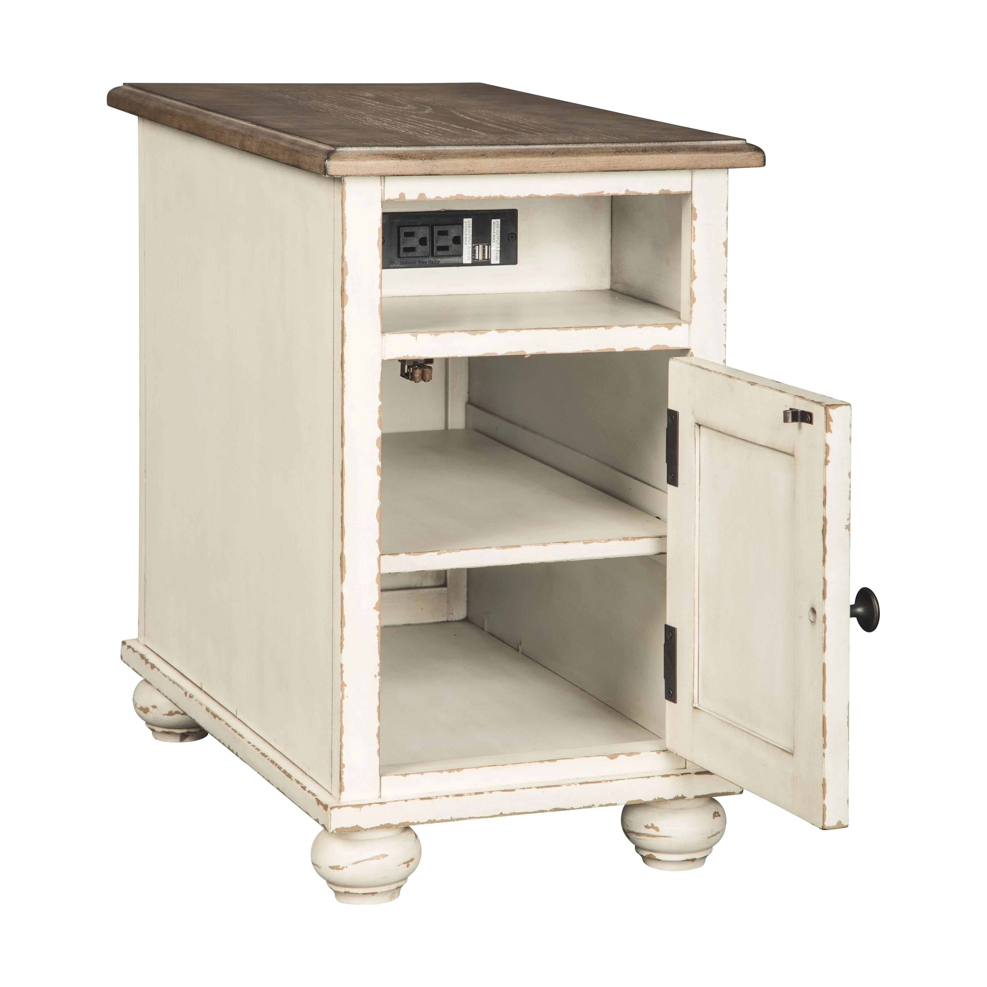 Ashley Realyn Chair Side End Table w/2 AC outlets & USB Charging Ports - Image 17