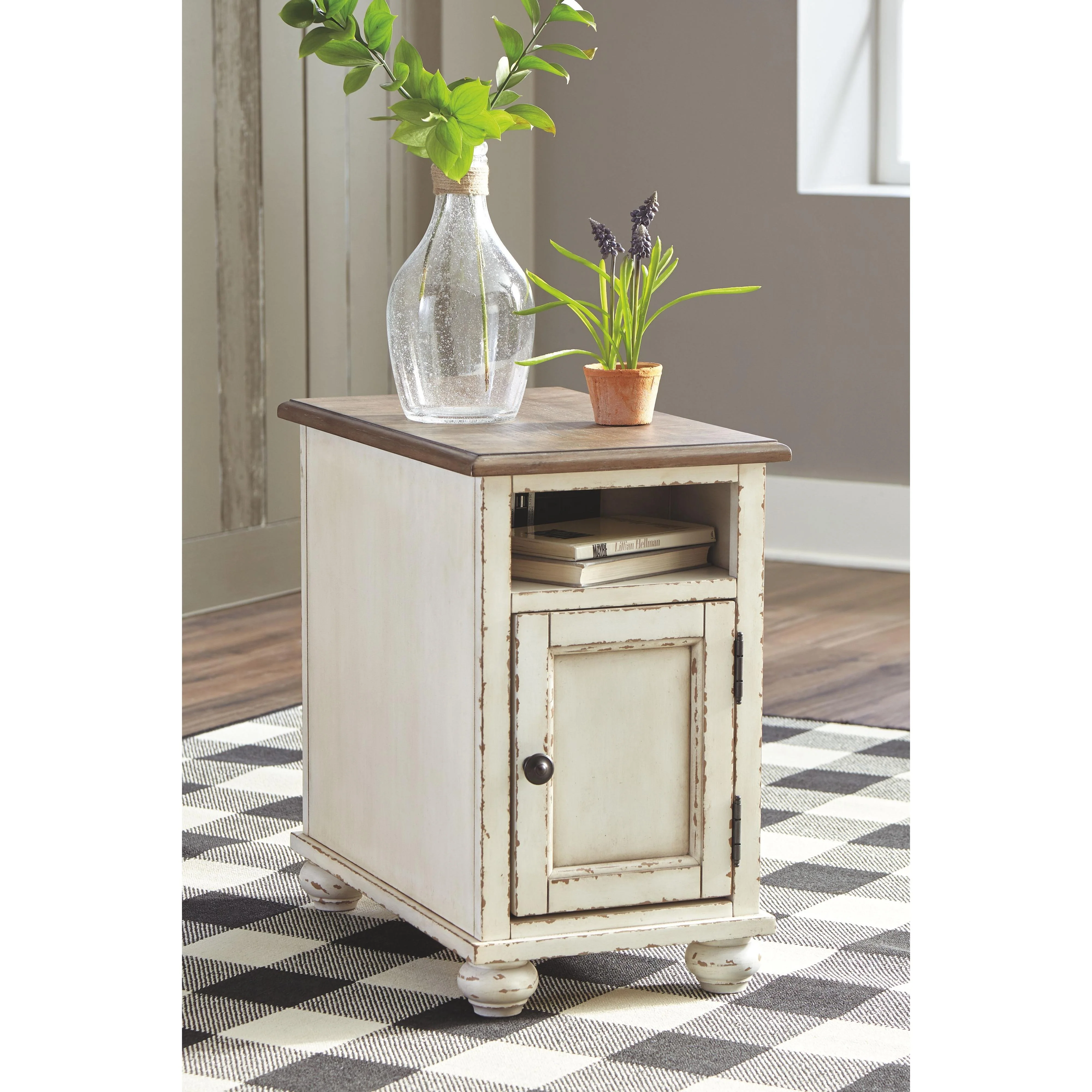 Ashley Realyn Chair Side End Table w/2 AC outlets & USB Charging Ports - Image 24