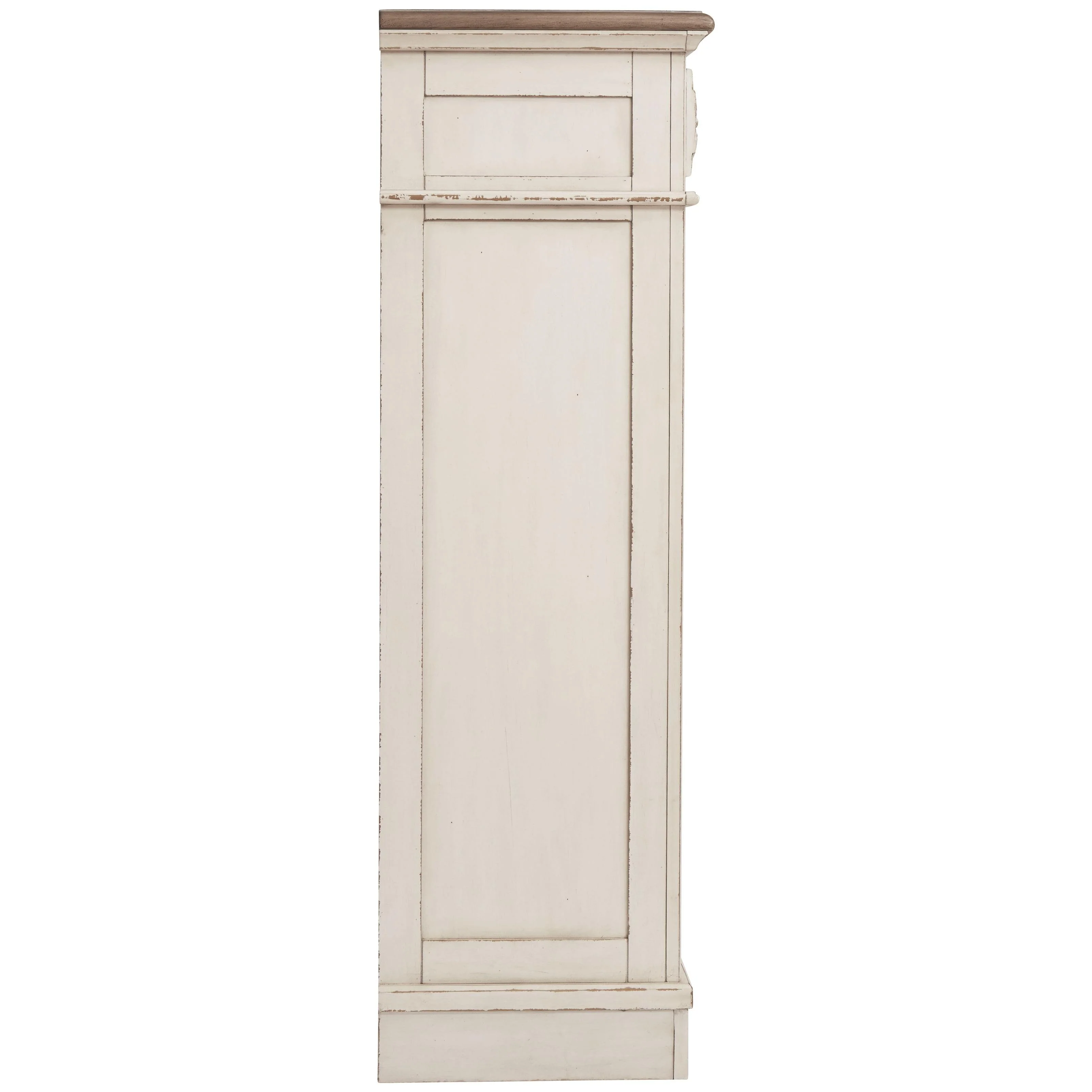 Ashley Realyn Five Drawer Chest in White /Brown /Beige - Image 26