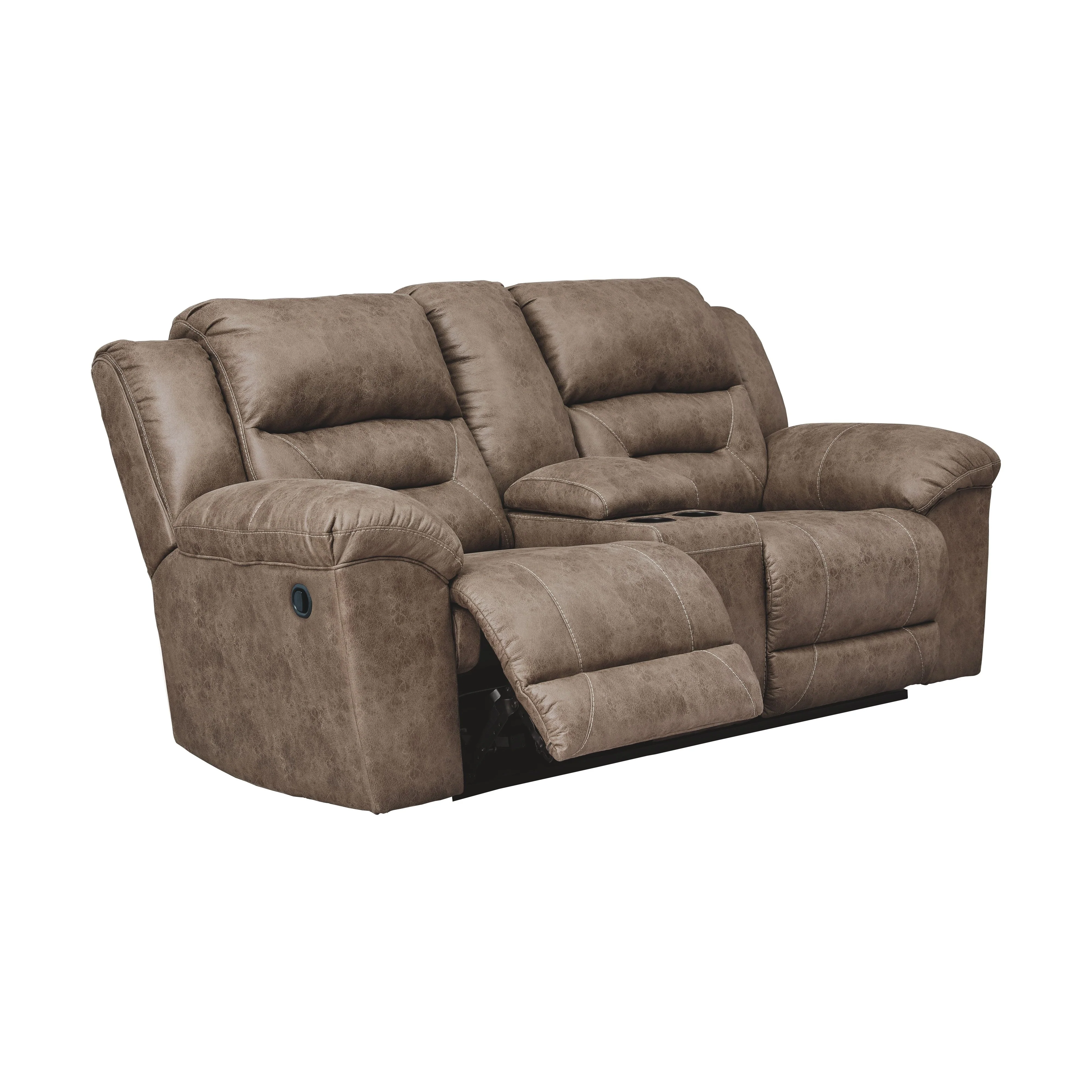Ashley Stoneland Double Reclining Loveseat w/Console in Fossil - Image 98