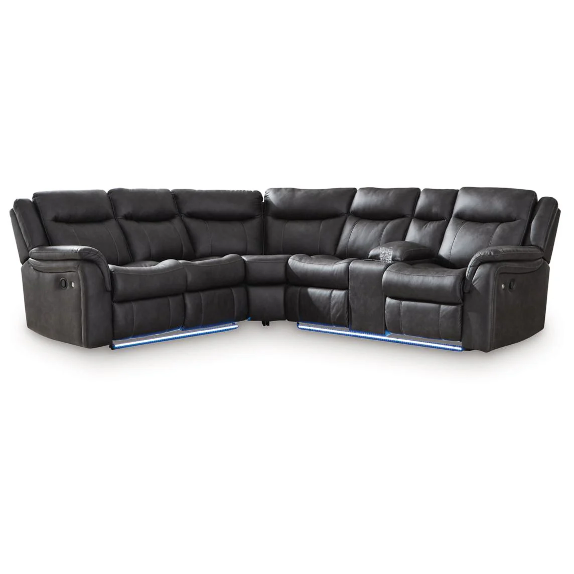 Ashley Sultan Meadow 2 Piece Reclining Sectional in Carbon