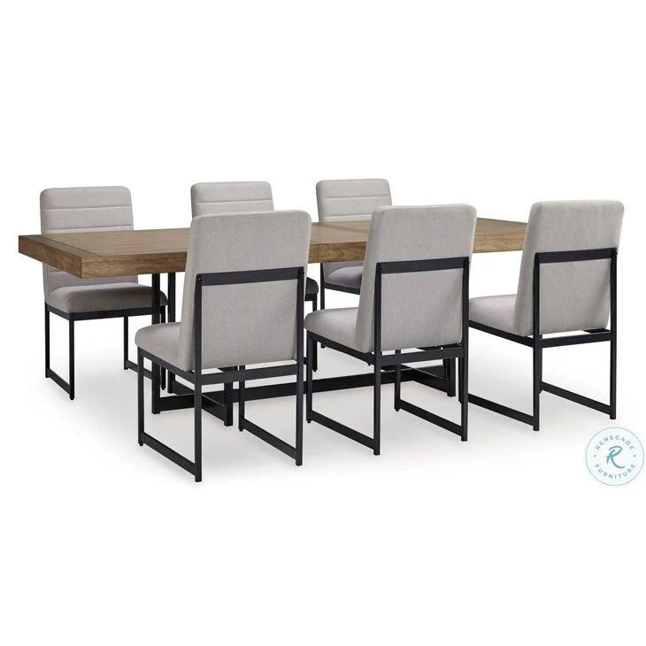 Ashley Tomtyn Rectangle Dining Room Extension Table Dining & 6 Upholstered Side Chairs Bundle