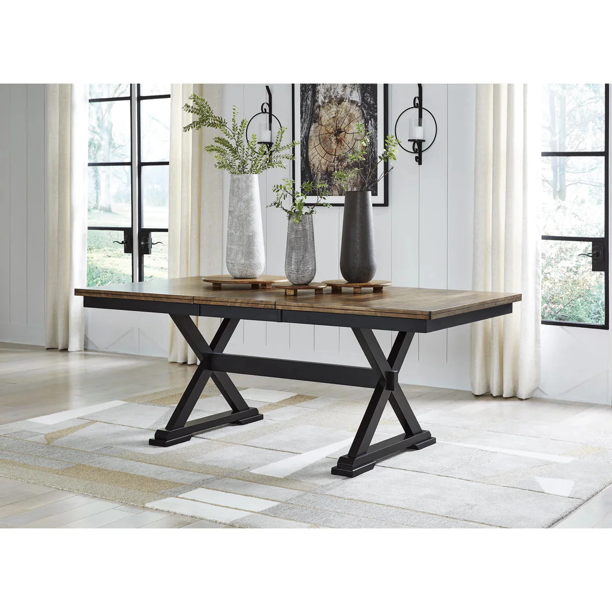 Ashley Wildenauer Extension Dining Table w/6 Ladder Back Chairs Bundle - Image 2