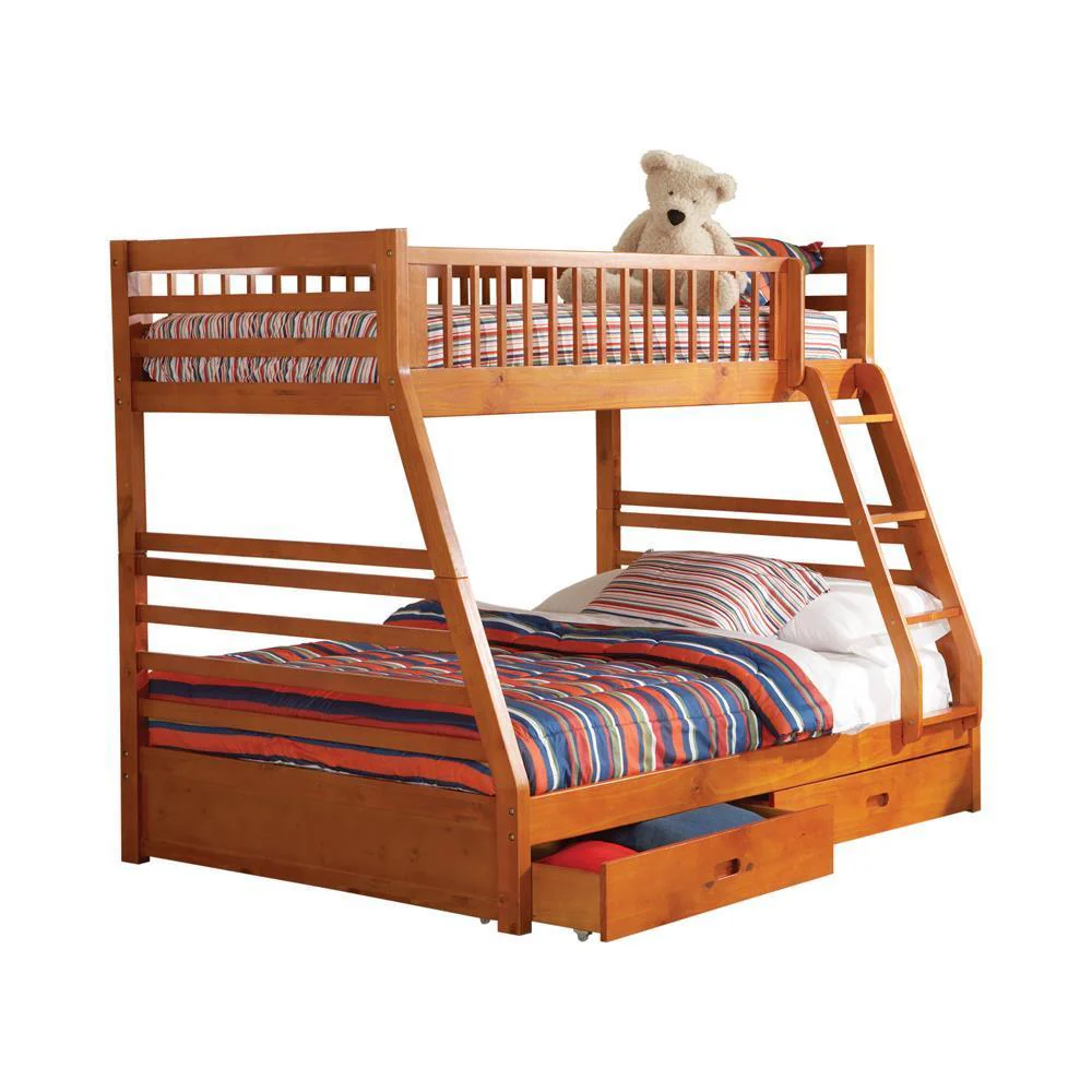 Ashton - Twin Over Full 2-drawer Bunk Bed - Orange - Image 3