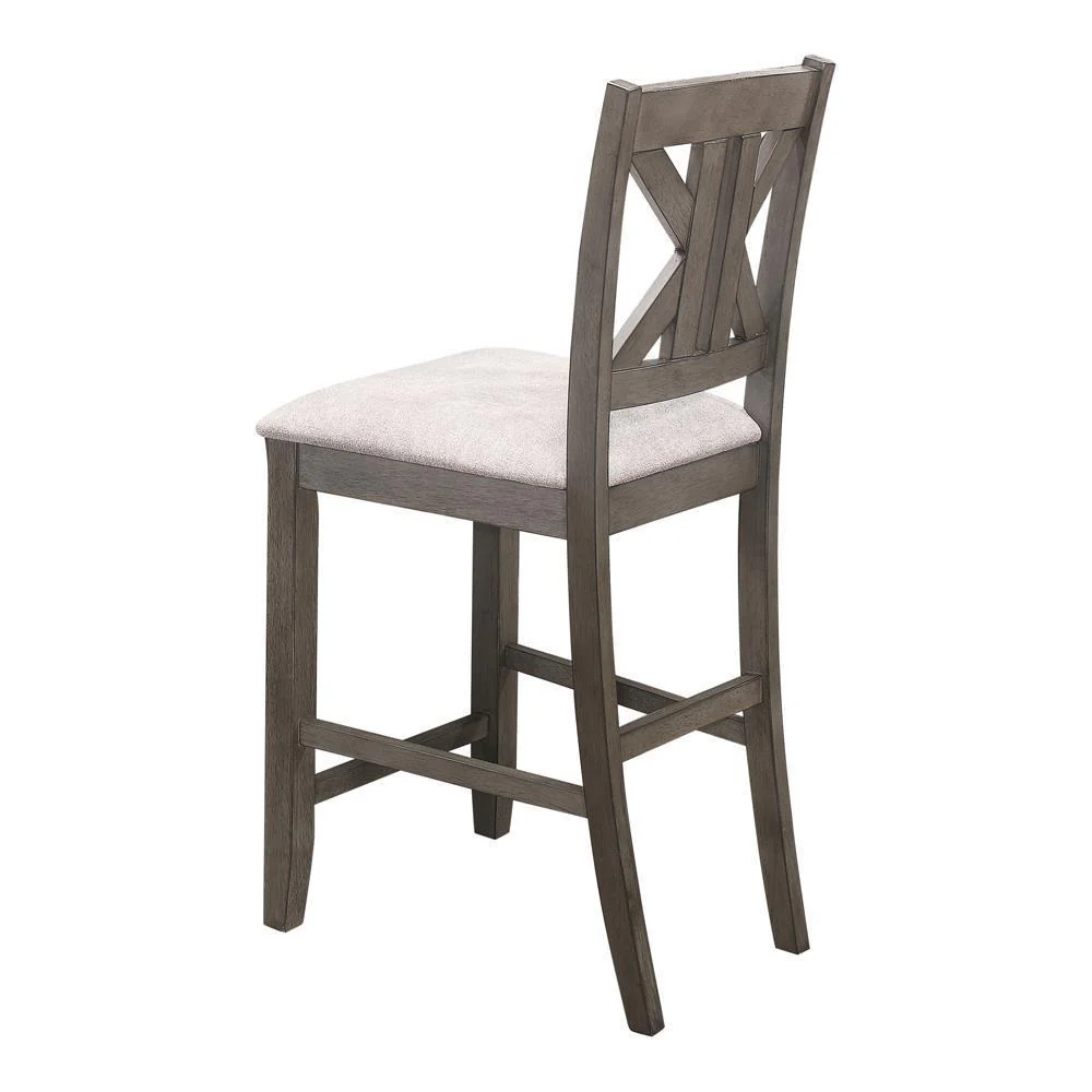Athens - Upholstered Seat Counter Height Stool - Gray - Image 4