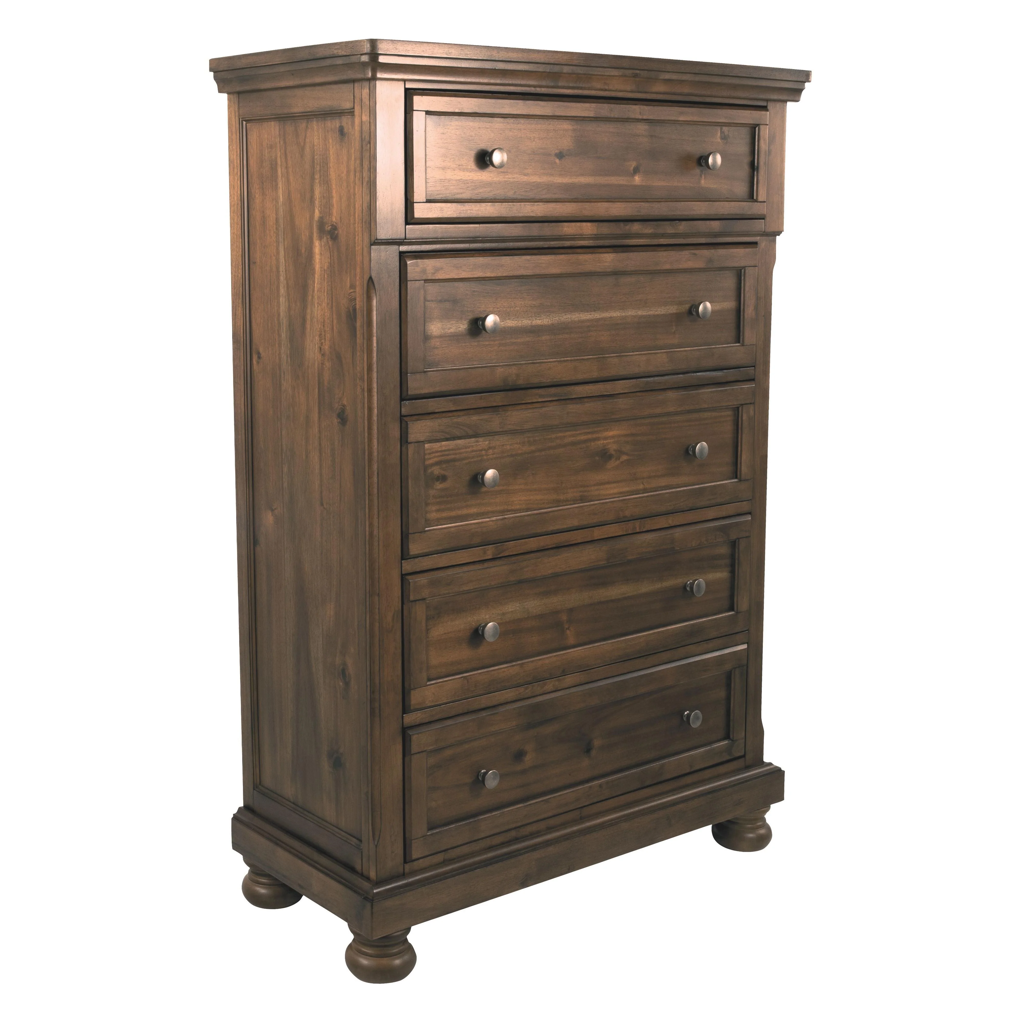 Ashley Flynnter Five Drawer Chest in Medium Brown - Image 19