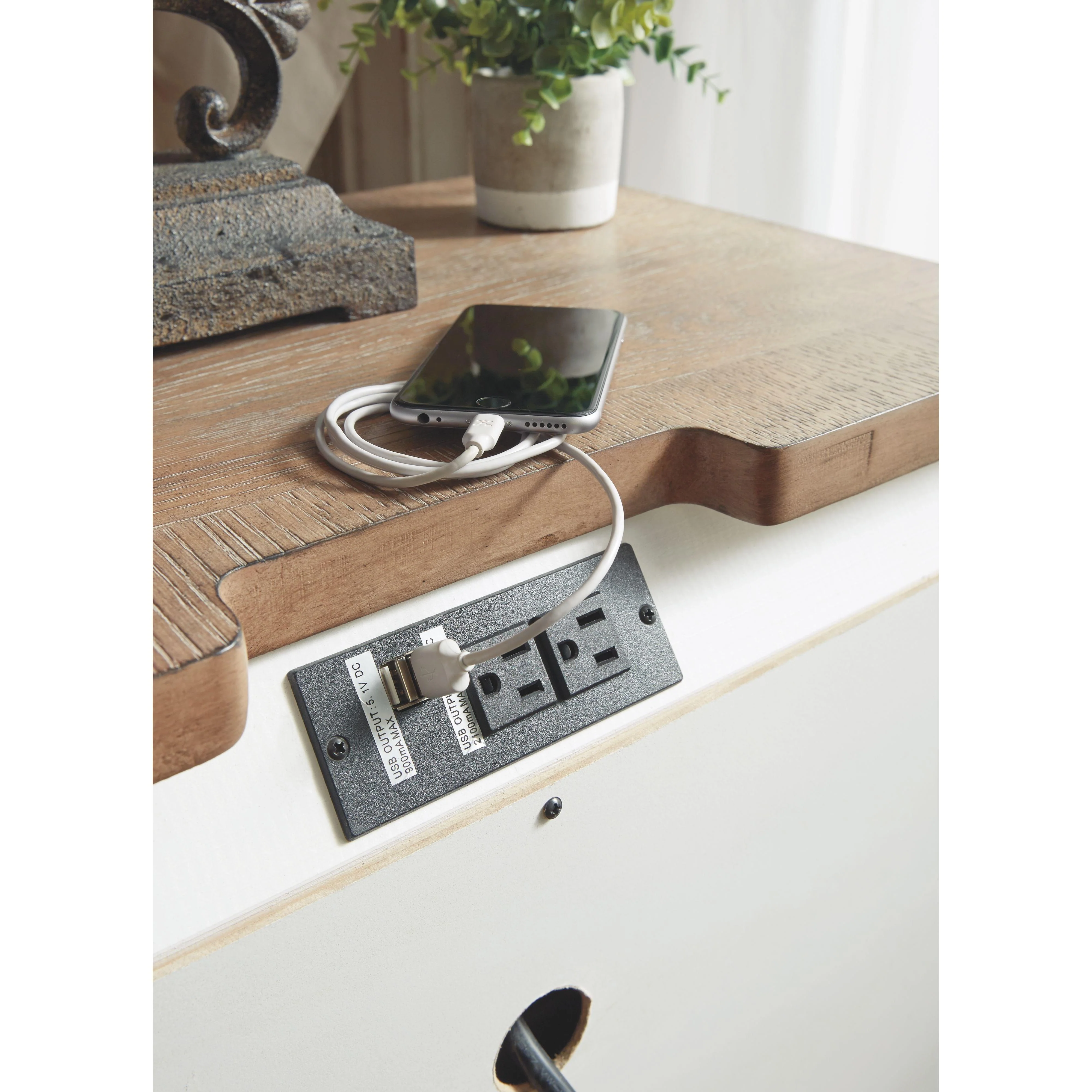 Ashley Realyn 3 Drawer Night Stand in  White, Brown & Beige - Image 32