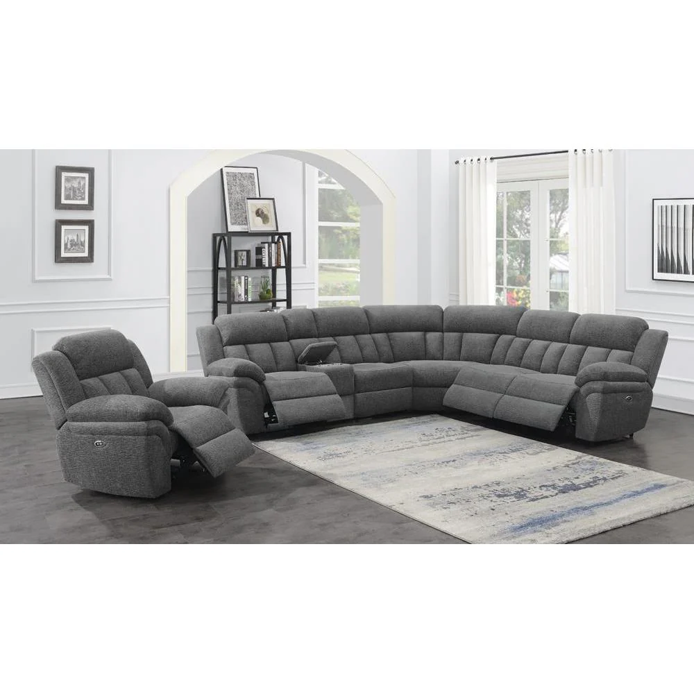 Bahrain - Upholstered Power Glider Recliner - Gray - Image 2