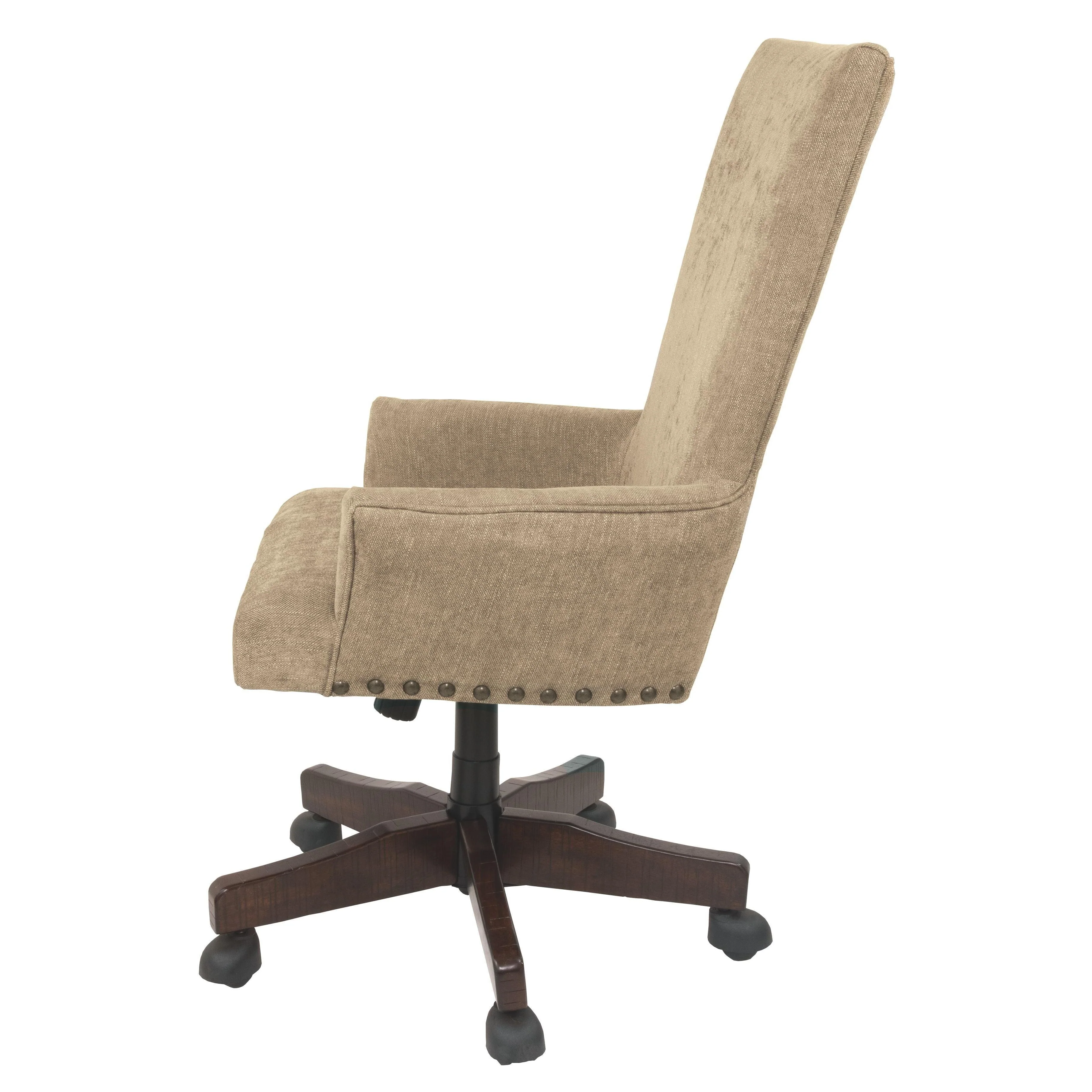 Baldridge - Light Brown - Uph Swivel Desk Chair - Image 8