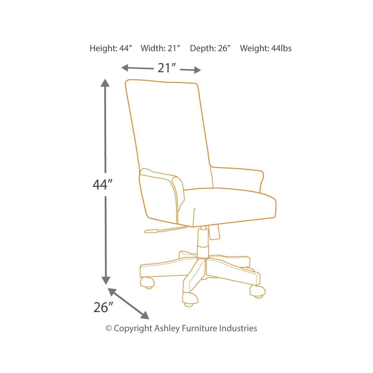 Baldridge - Light Brown - Uph Swivel Desk Chair - Image 9