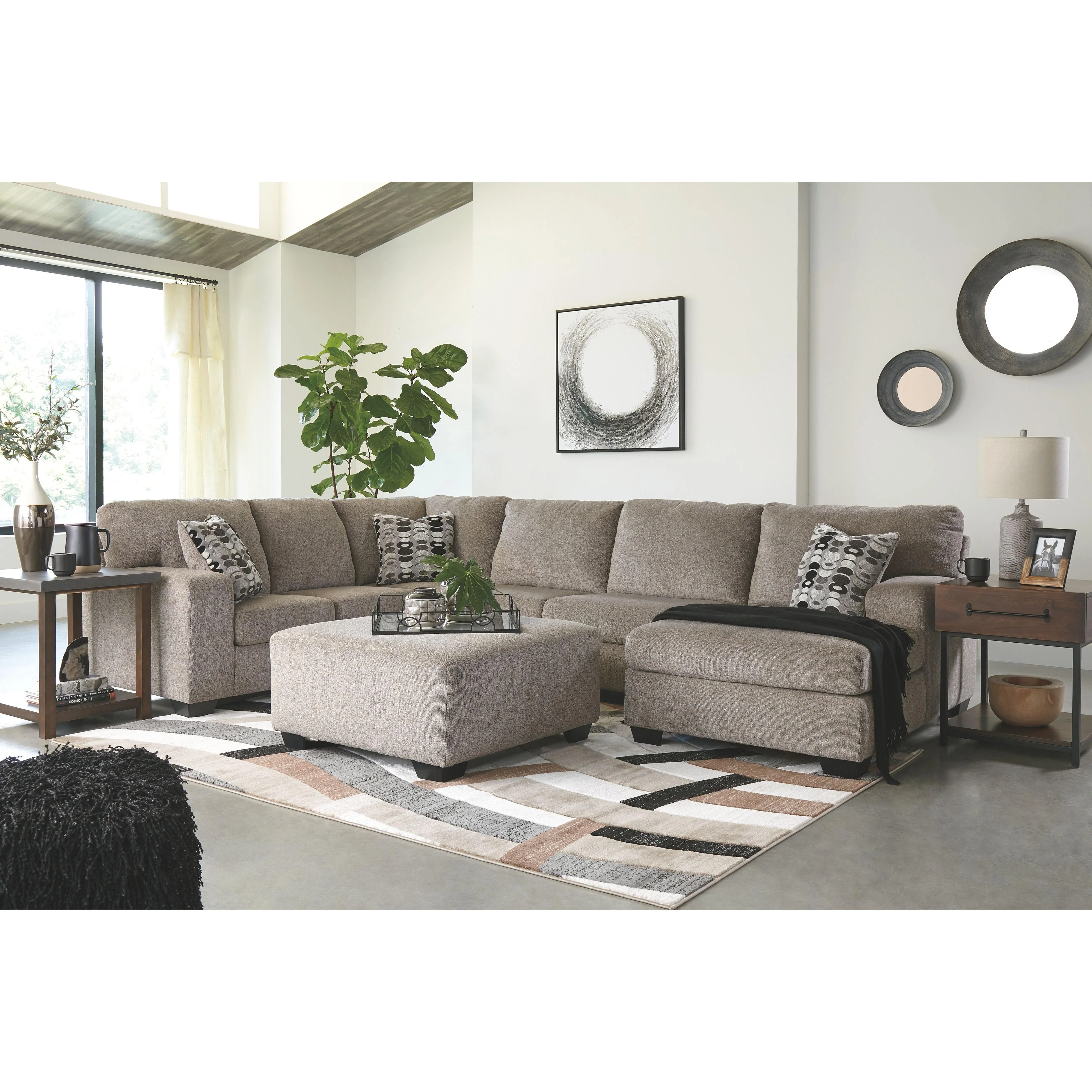 Ashley Ballinasloe Oversized Accent Ottoman in Platinum - Image 12