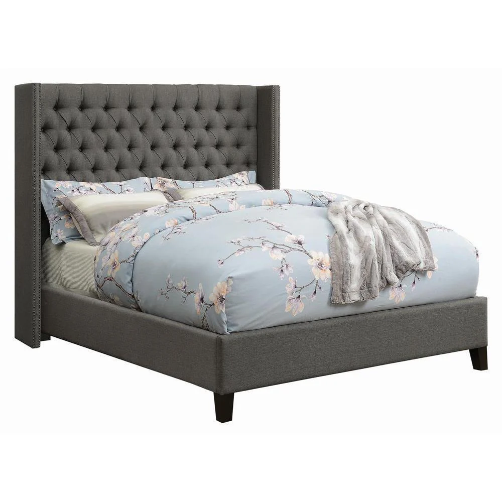 Bancroft - Upholstered Bed - Full Bed - Grey - Image 3