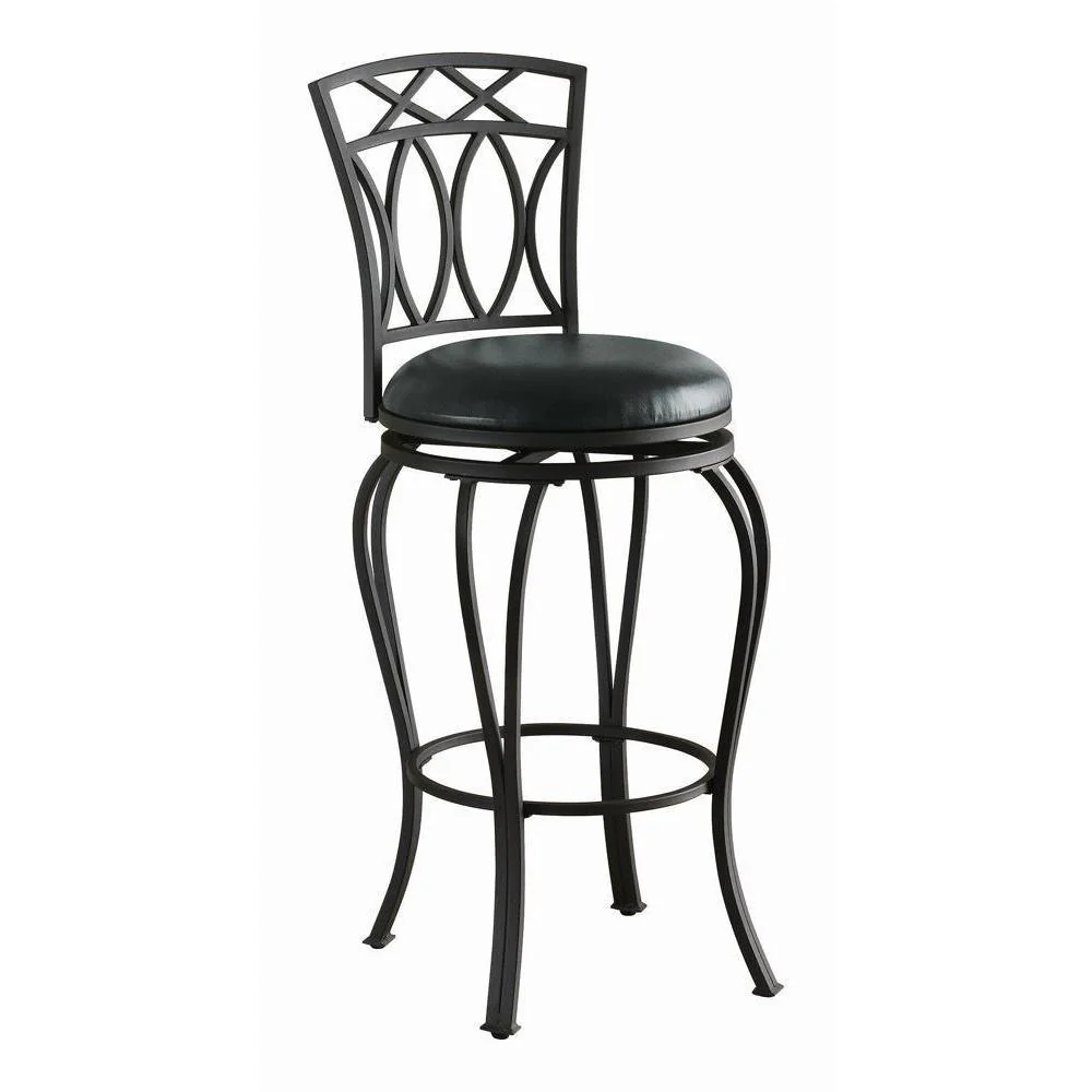 Bar Stools: Metal Swivel Bar Stool - Black - Image 3
