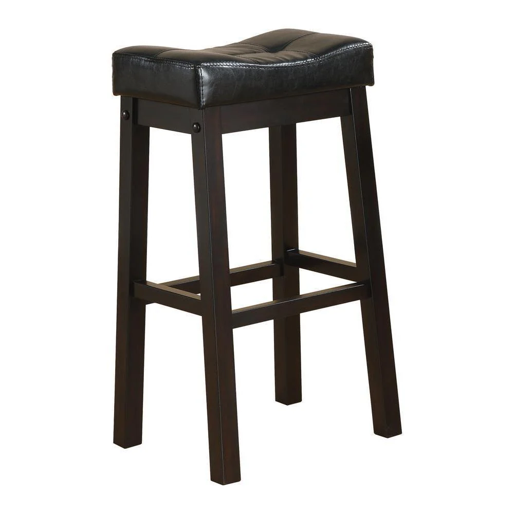 Bar Stools: Wood Fixed Height - Bar Stool - Black - Image 2