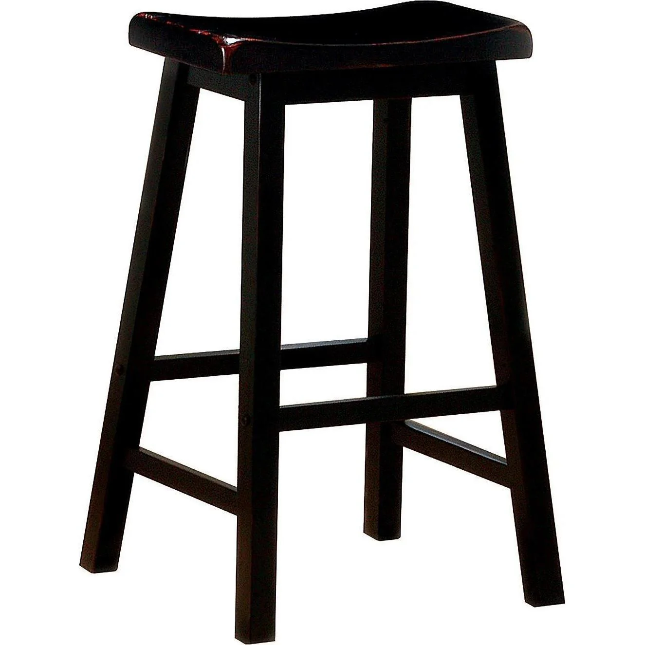 Bar Stools: Wood Fixed Height - Wooden Bar Stools Black - Image 2