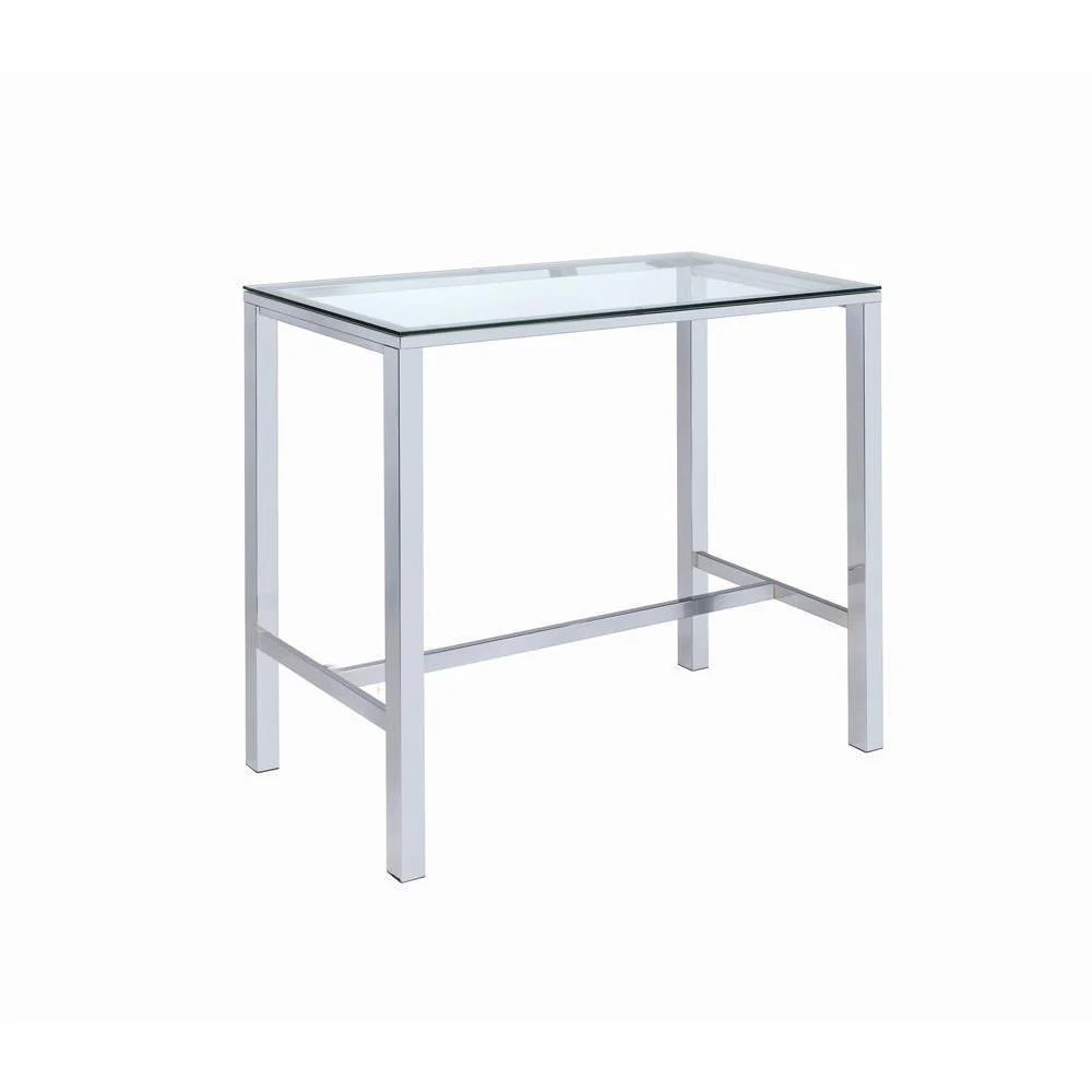 Bar Table With Glass Top - Pearl Silver - Image 6